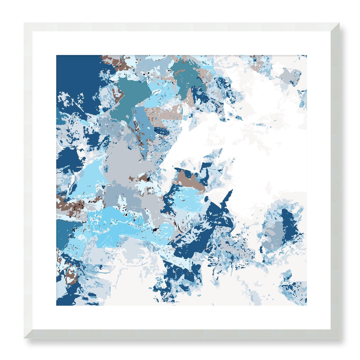Framed Graphic Art Print, White Mat - 8x8 12x12 16x16 20x20 24x24 28x28 inches | FPS-1150-7695, Prints, Graphic art, White Frame, 61 x 61 cm ,24 x 24 inches