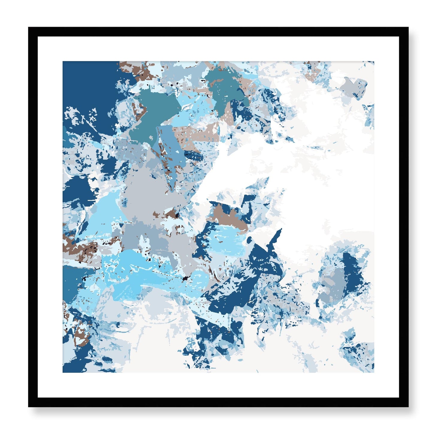 Framed Graphic Art Print, White Mat - 8x8 12x12 16x16 20x20 24x24 28x28 inches | FPS-1150-7695, Prints, Graphic art, Black Frame, 71 x 71 cm ,28 x 28 inches