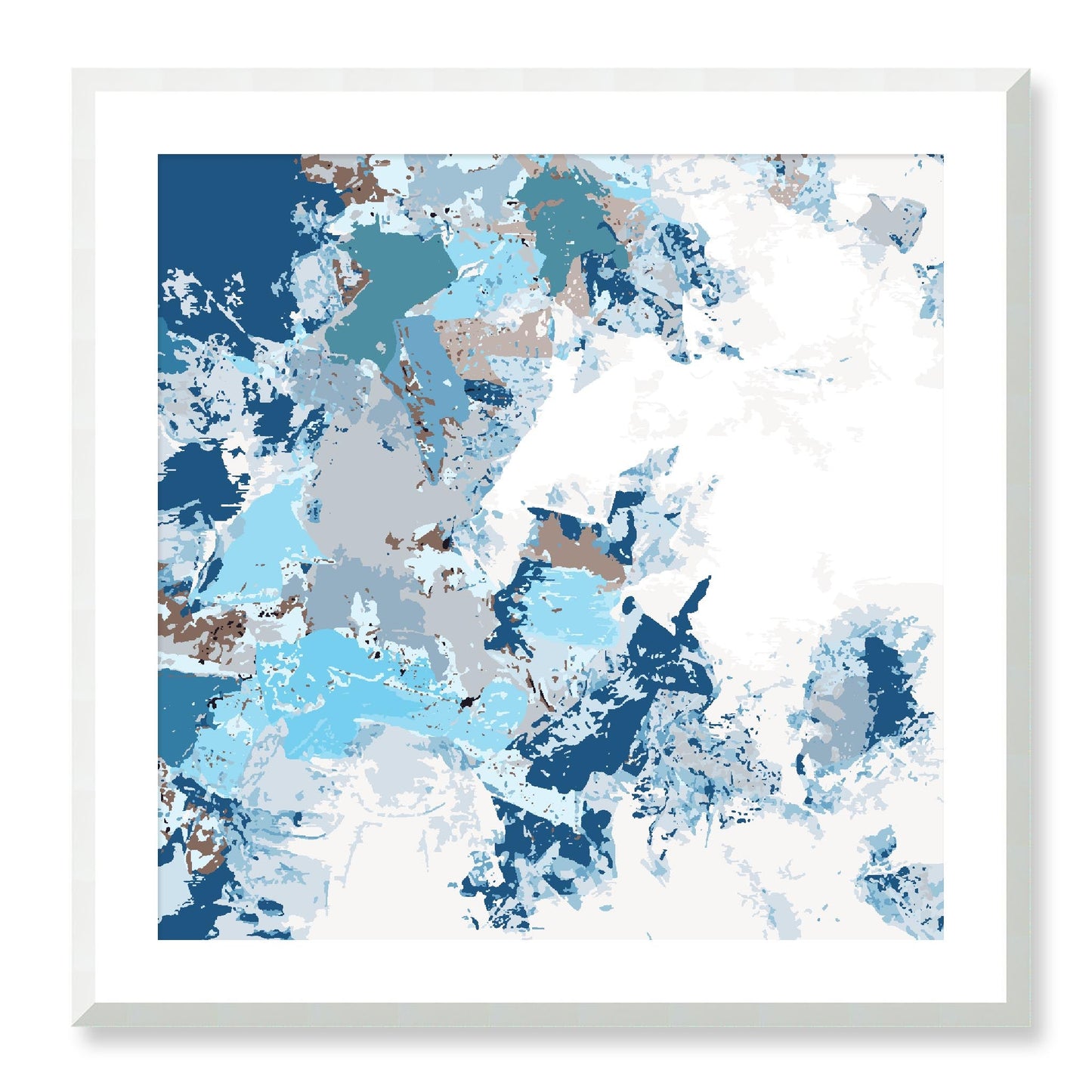 Framed Graphic Art Print, White Mat - 8x8 12x12 16x16 20x20 24x24 28x28 inches | FPS-1150-7695, Prints, Graphic art, White Frame, 71 x 71 cm ,28 x 28 inches