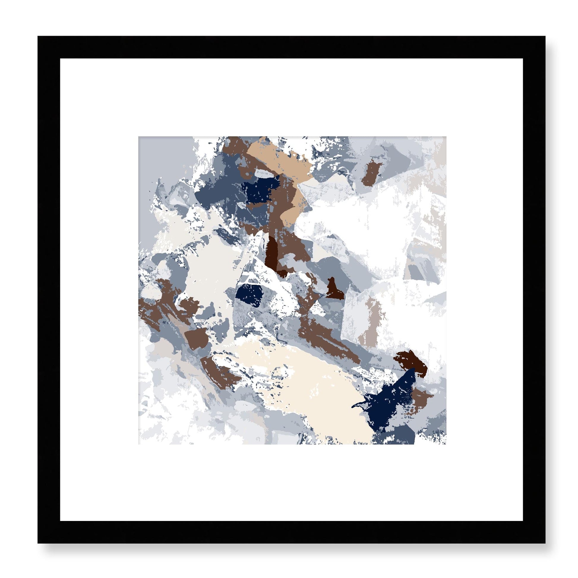 Framed Graphic Art Print, White Mat - 8x8 12x12 16x16 20x20 24x24 28x28 inches | FPS-1160-7690, Prints, Graphic art, Black Frame, 30 x 30 cm ,12 x 12 inches