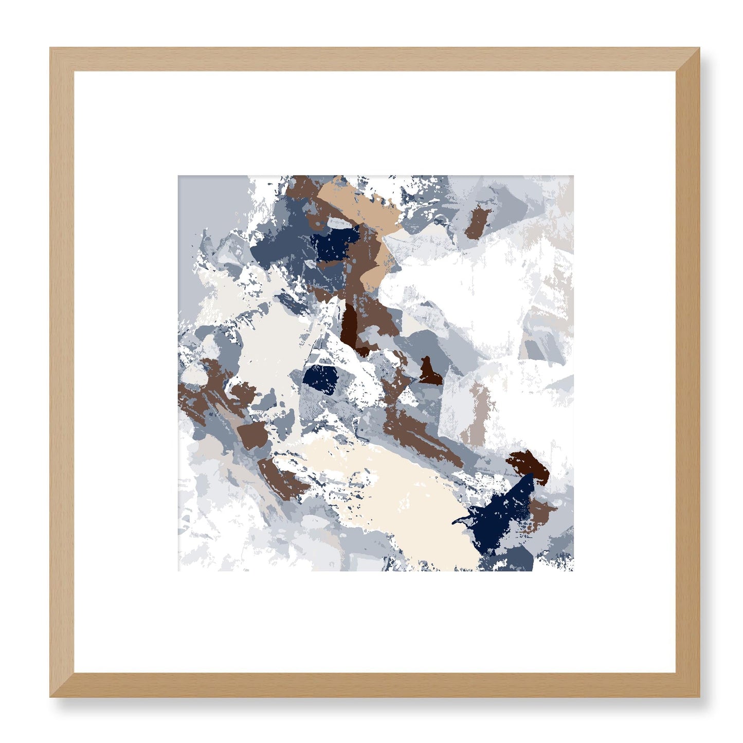 Framed Graphic Art Print, White Mat - 8x8 12x12 16x16 20x20 24x24 28x28 inches | FPS-1160-7690, Prints, Graphic art, Natural Frame, 30 x 30 cm ,12 x 12 inches