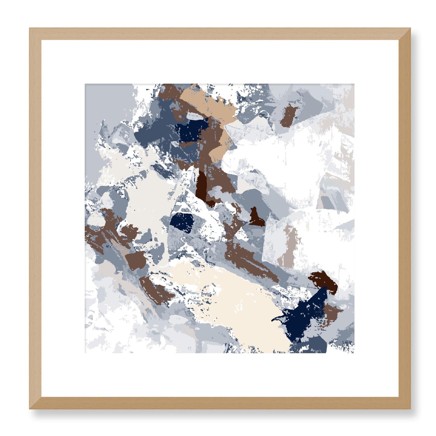 Framed Graphic Art Print, White Mat - 8x8 12x12 16x16 20x20 24x24 28x28 inches | FPS-1160-7690, Prints, Graphic art, Natural Frame, 41 x 41 cm ,16 x 16 inches