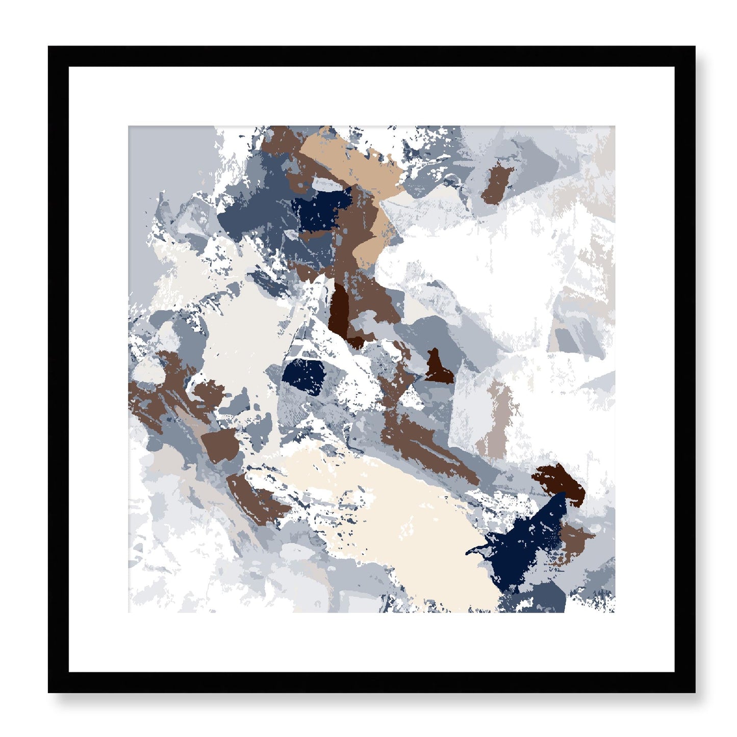 Framed Graphic Art Print, White Mat - 8x8 12x12 16x16 20x20 24x24 28x28 inches | FPS-1160-7690, Prints, Graphic art, Black Frame, 51 x 51 cm ,20 x 20 inches