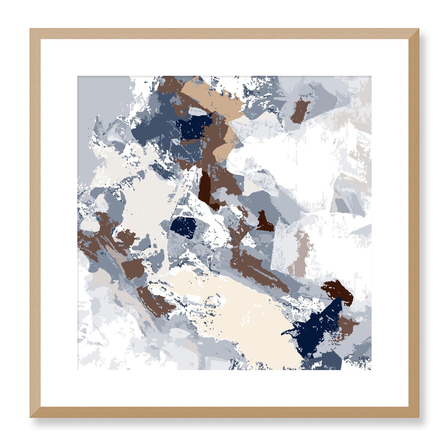 Framed Graphic Art Print, White Mat - 8x8 12x12 16x16 20x20 24x24 28x28 inches | FPS-1160-7690, Prints, Graphic art, Natural Frame, 51 x 51 cm ,20 x 20 inches