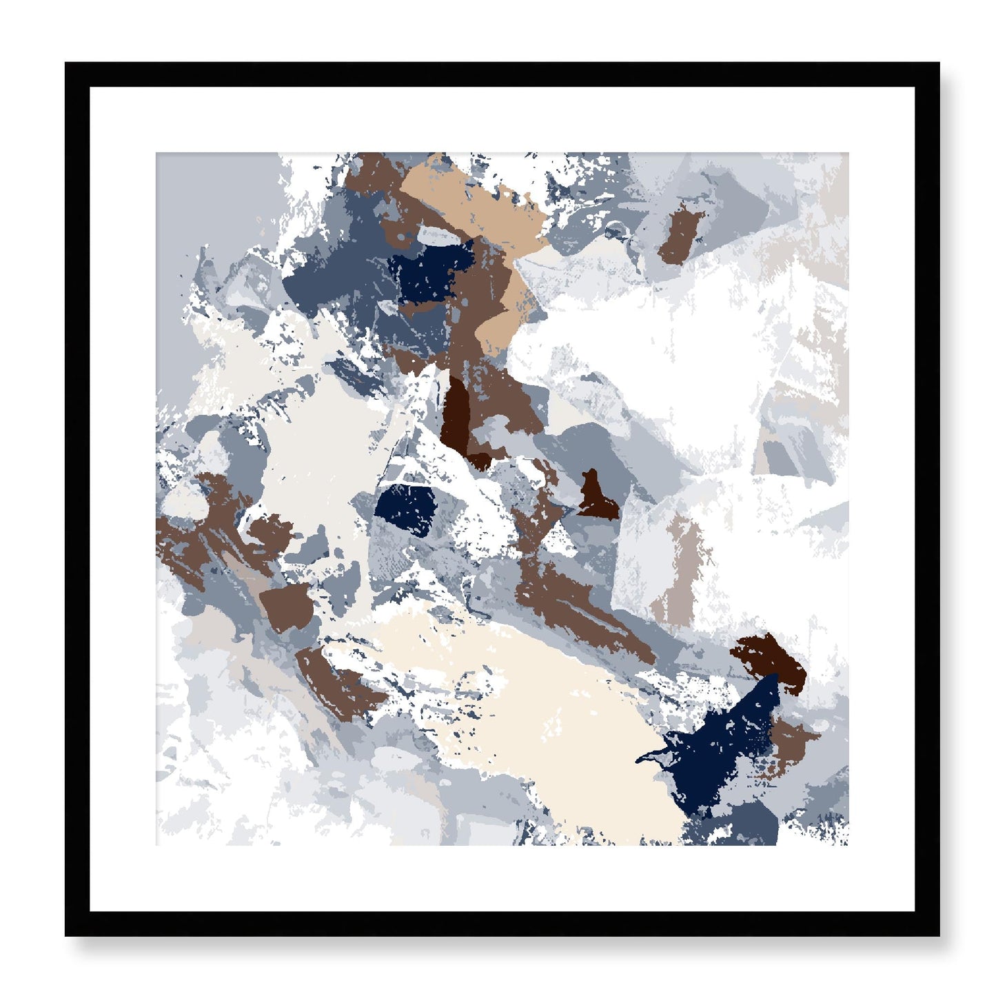 Framed Graphic Art Print, White Mat - 8x8 12x12 16x16 20x20 24x24 28x28 inches | FPS-1160-7690, Prints, Graphic art, Black Frame, 61 x 61 cm ,24 x 24 inches