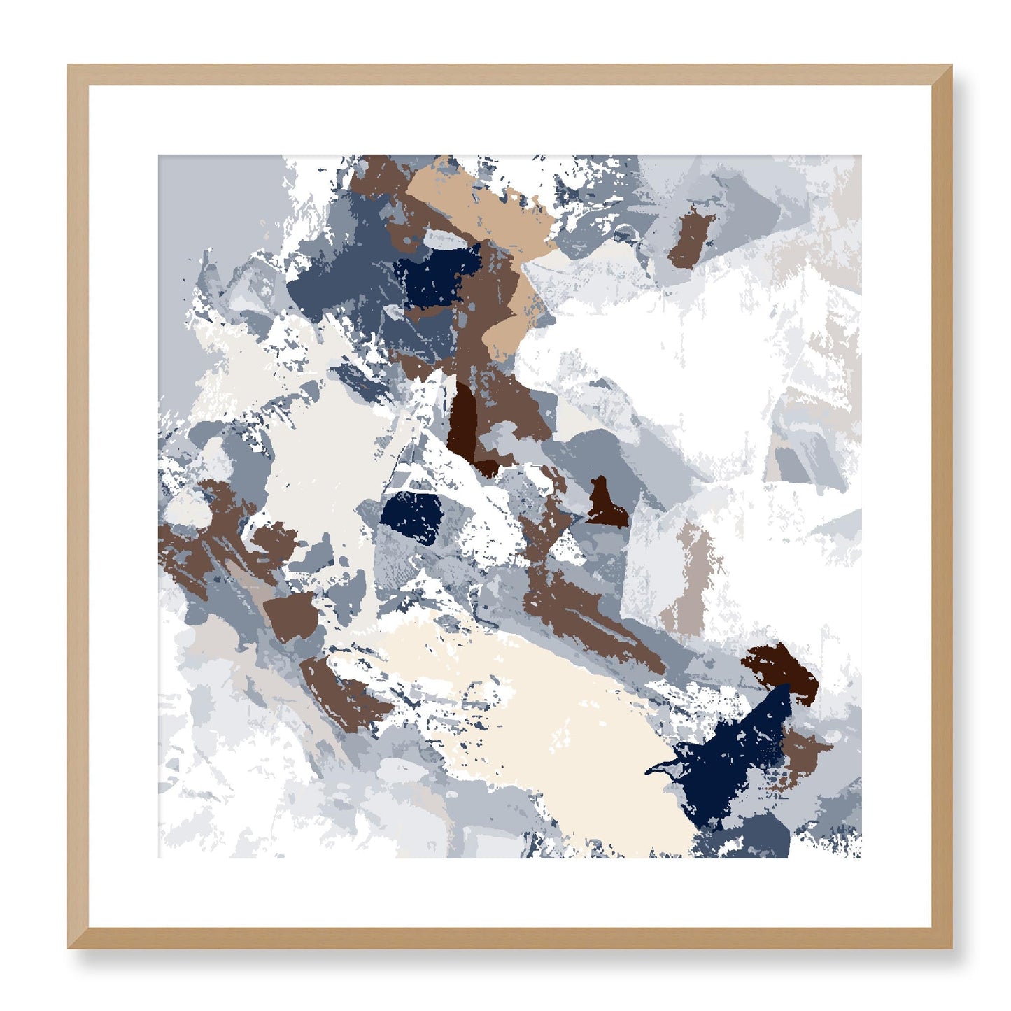 Framed Graphic Art Print, White Mat - 8x8 12x12 16x16 20x20 24x24 28x28 inches | FPS-1160-7690, Prints, Graphic art, Natural Frame, 61 x 61 cm ,24 x 24 inches