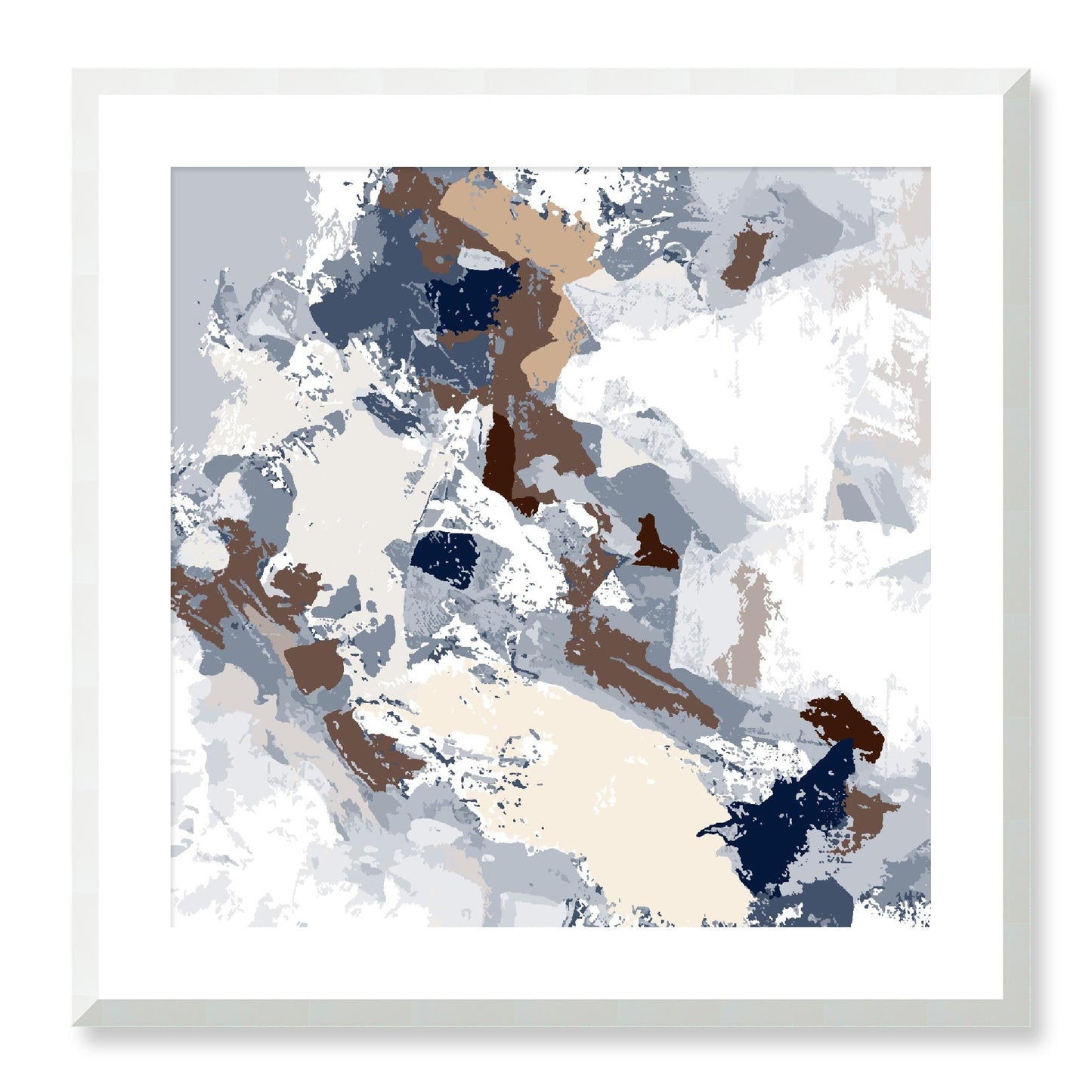 Framed Graphic Art Print, White Mat - 8x8 12x12 16x16 20x20 24x24 28x28 inches | FPS-1160-7690, Prints, Graphic art, White Frame, 61 x 61 cm ,24 x 24 inches