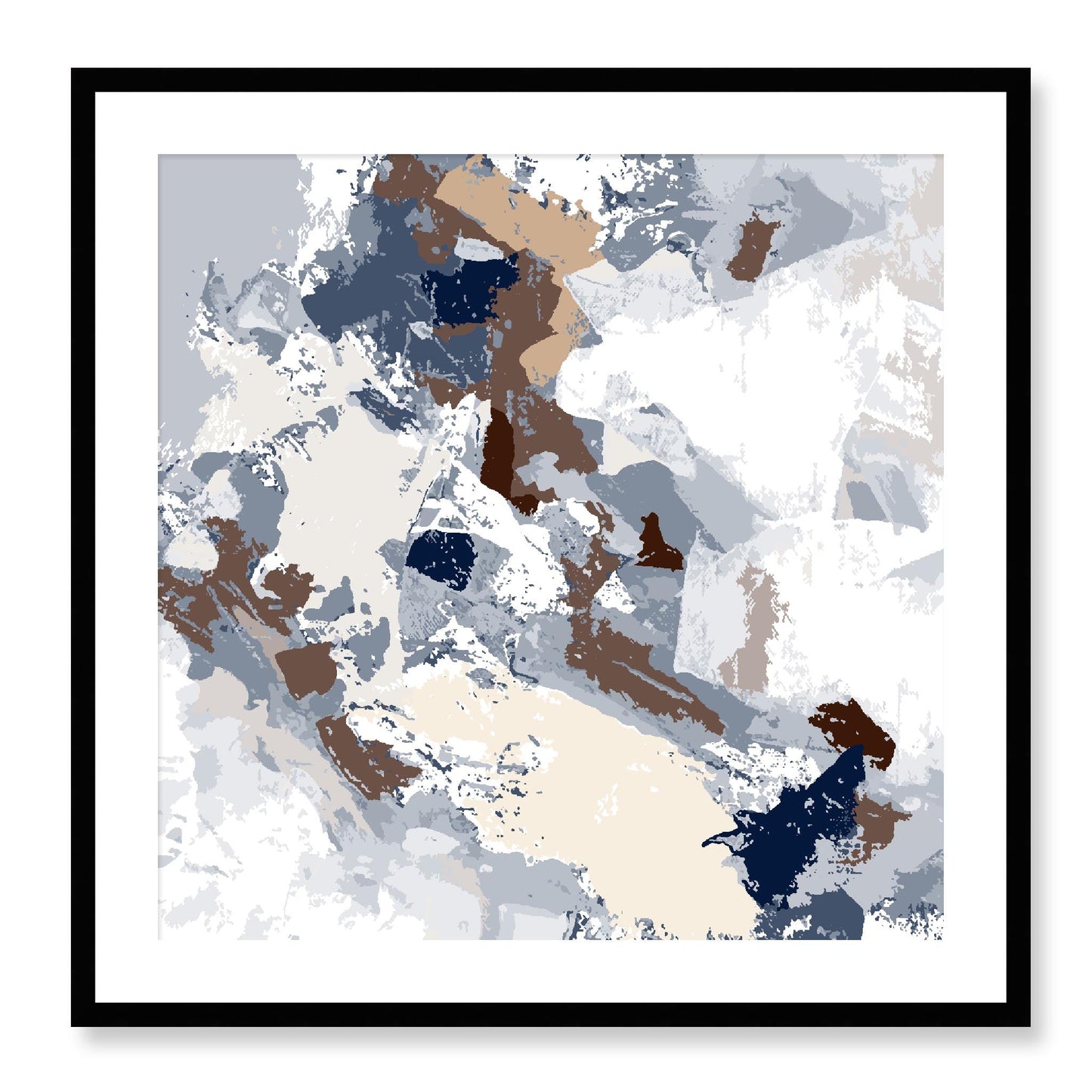 Framed Graphic Art Print, White Mat - 8x8 12x12 16x16 20x20 24x24 28x28 inches | FPS-1160-7690, Prints, Graphic art, Black Frame, 71 x 71 cm ,28 x 28 inches