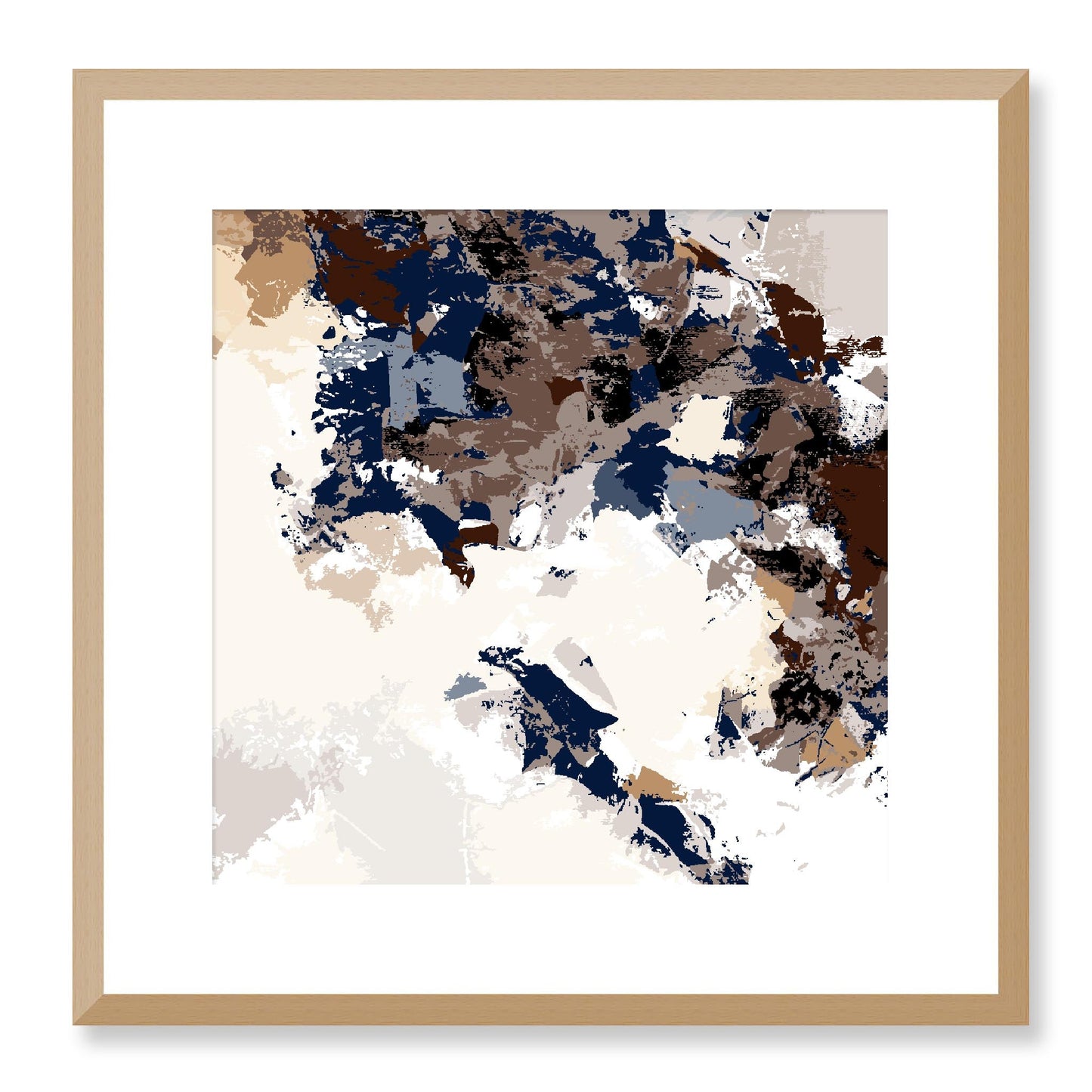 Framed Graphic Art Print, White Mat - 8x8 12x12 16x16 20x20 24x24 28x28 inches | FPS-1160-7693, Prints, Graphic art, Natural Frame, 41 x 41 cm ,16 x 16 inches