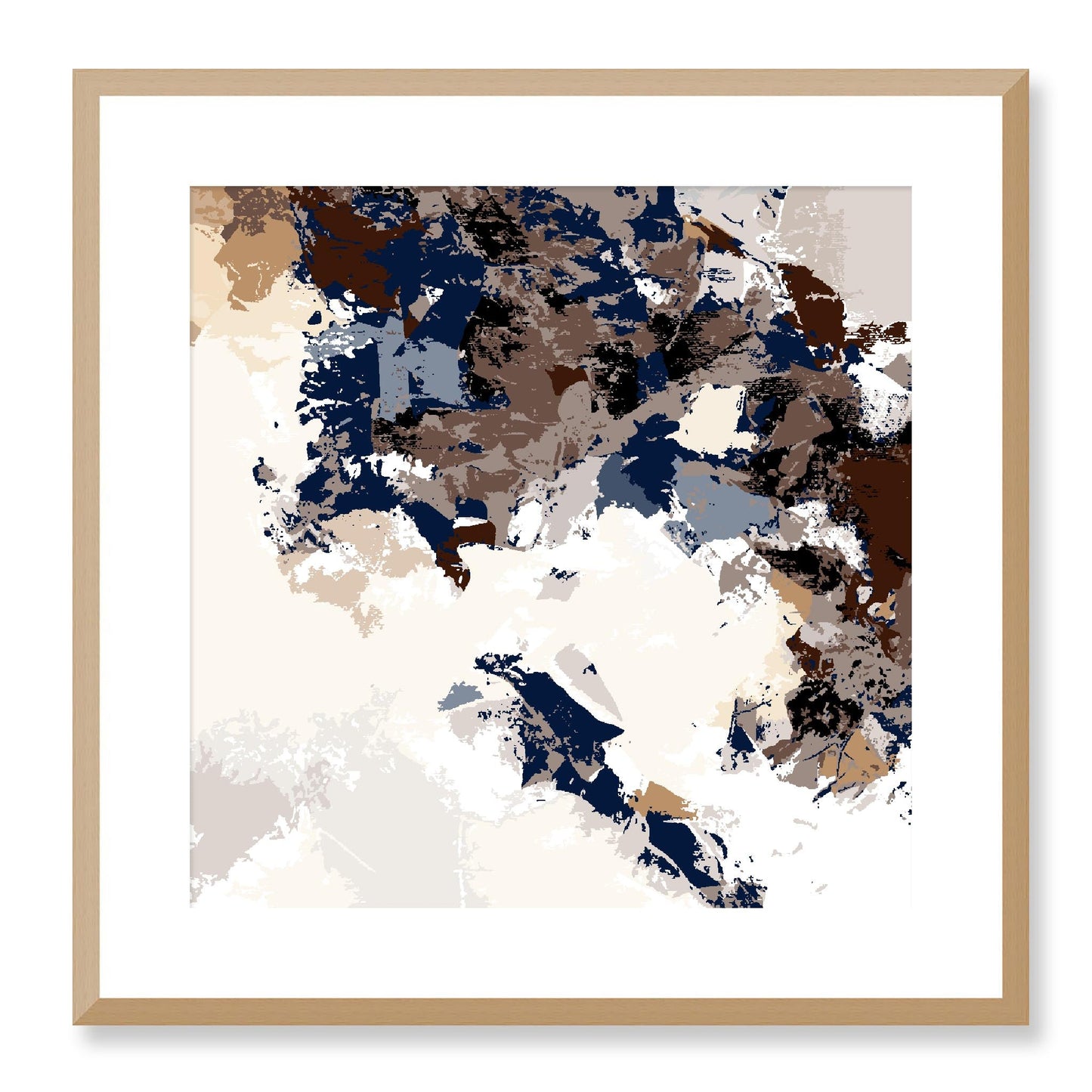Framed Graphic Art Print, White Mat - 8x8 12x12 16x16 20x20 24x24 28x28 inches | FPS-1160-7693, Prints, Graphic art, Natural Frame, 51 x 51 cm ,20 x 20 inches