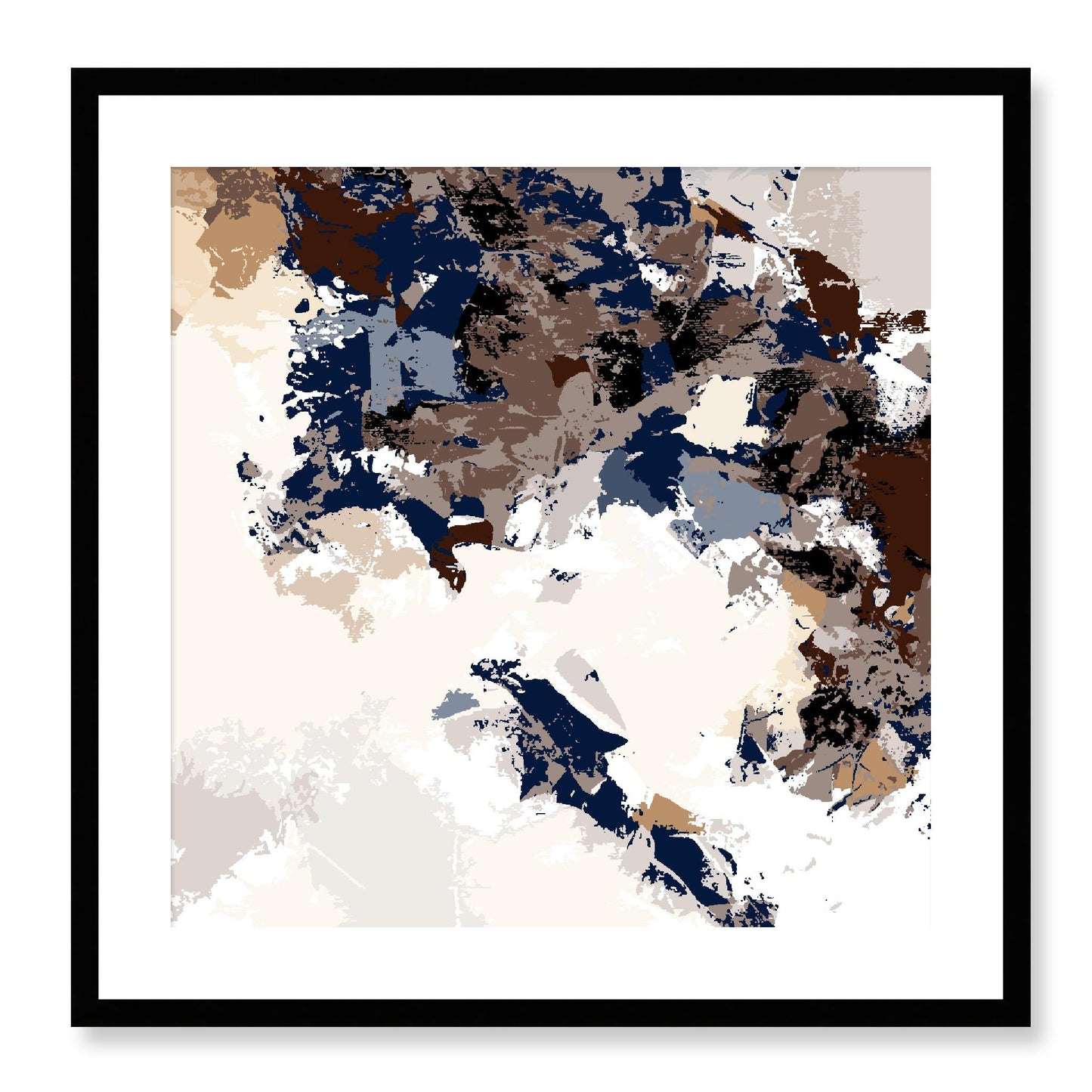 Framed Graphic Art Print, White Mat - 8x8 12x12 16x16 20x20 24x24 28x28 inches | FPS-1160-7693, Prints, Graphic art, Black Frame, 61 x 61 cm ,24 x 24 inches