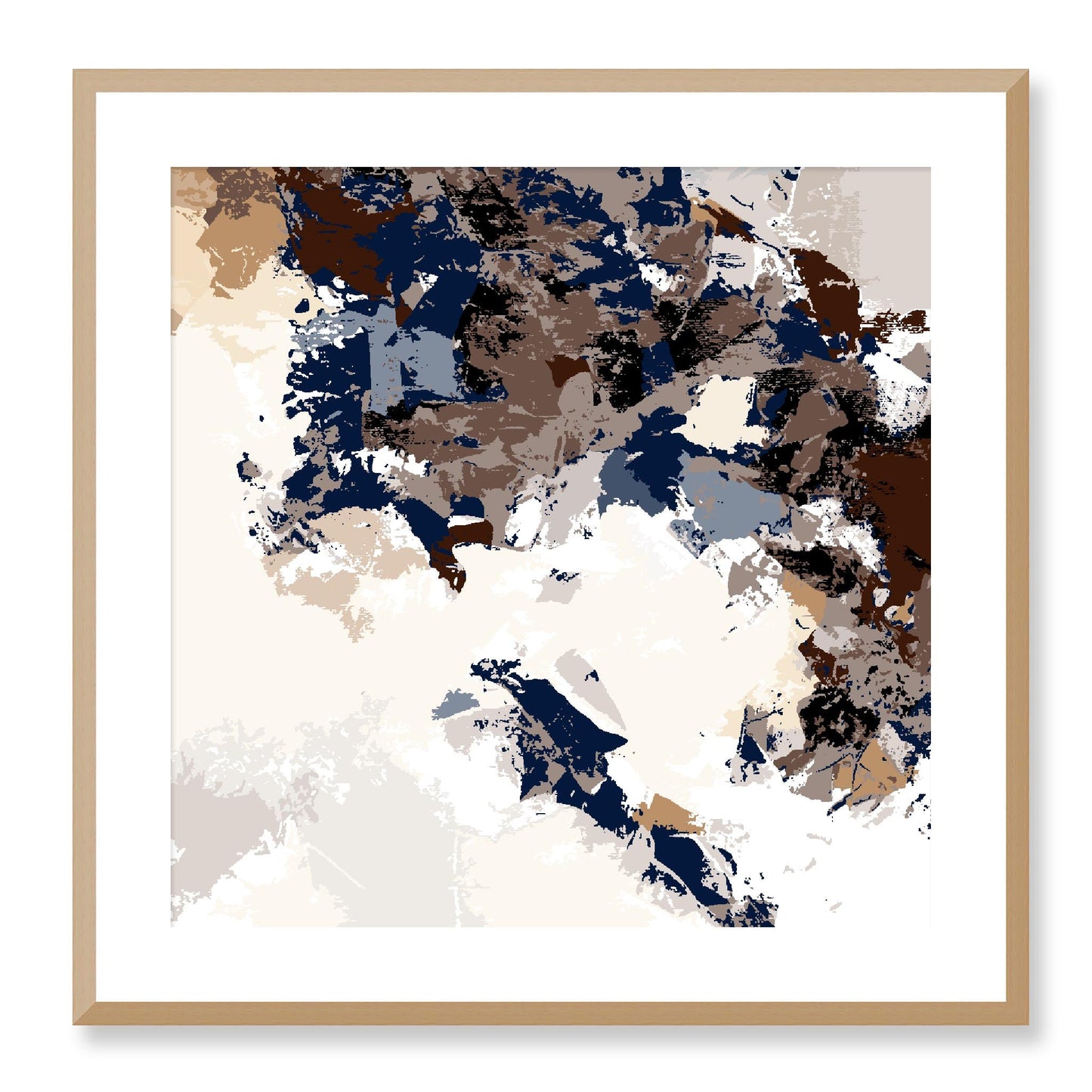 Framed Graphic Art Print, White Mat - 8x8 12x12 16x16 20x20 24x24 28x28 inches | FPS-1160-7693, Prints, Graphic art, Natural Frame, 61 x 61 cm ,24 x 24 inches