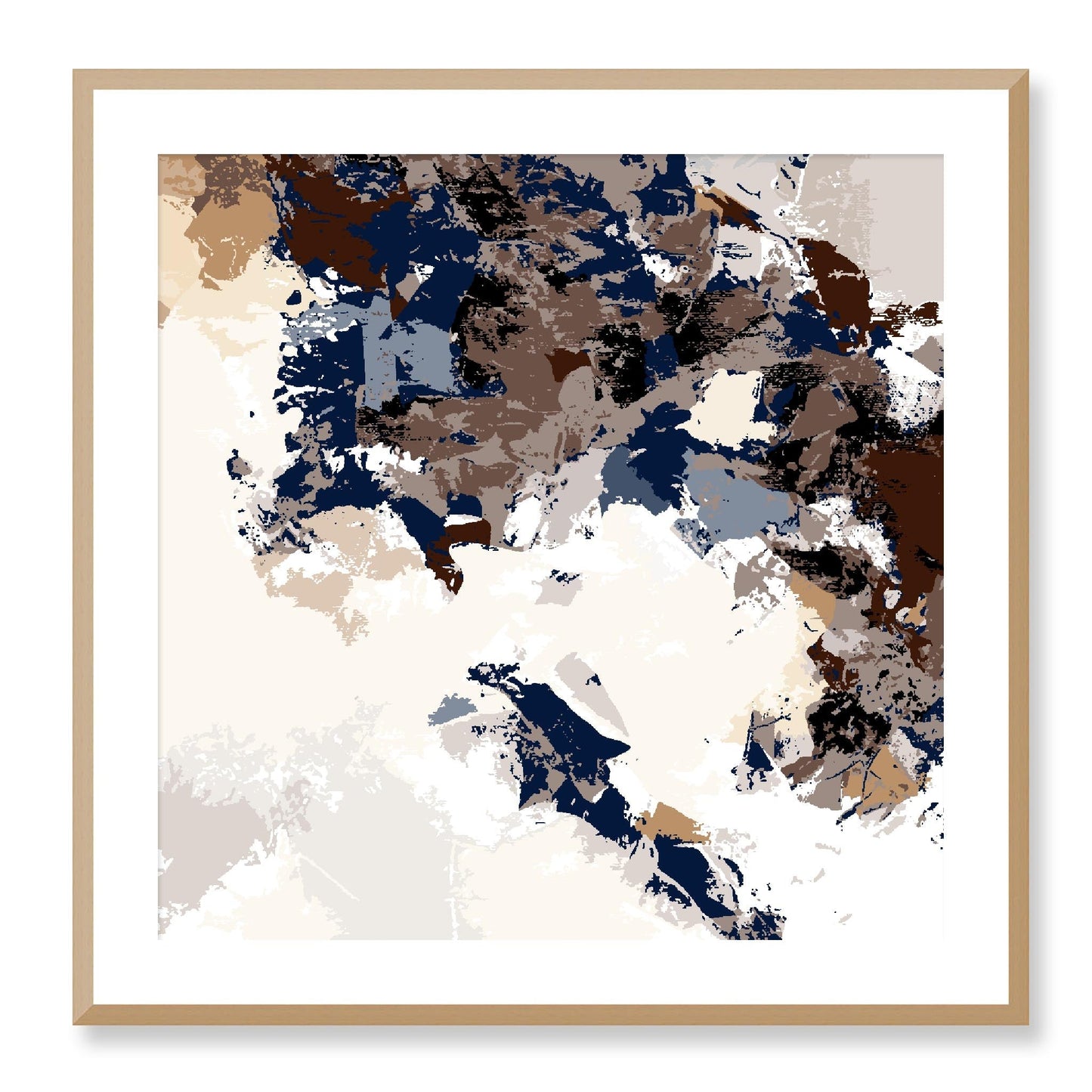 Framed Graphic Art Print, White Mat - 8x8 12x12 16x16 20x20 24x24 28x28 inches | FPS-1160-7693, Prints, Graphic art, Natural Frame, 71 x 71 cm ,28 x 28 inches