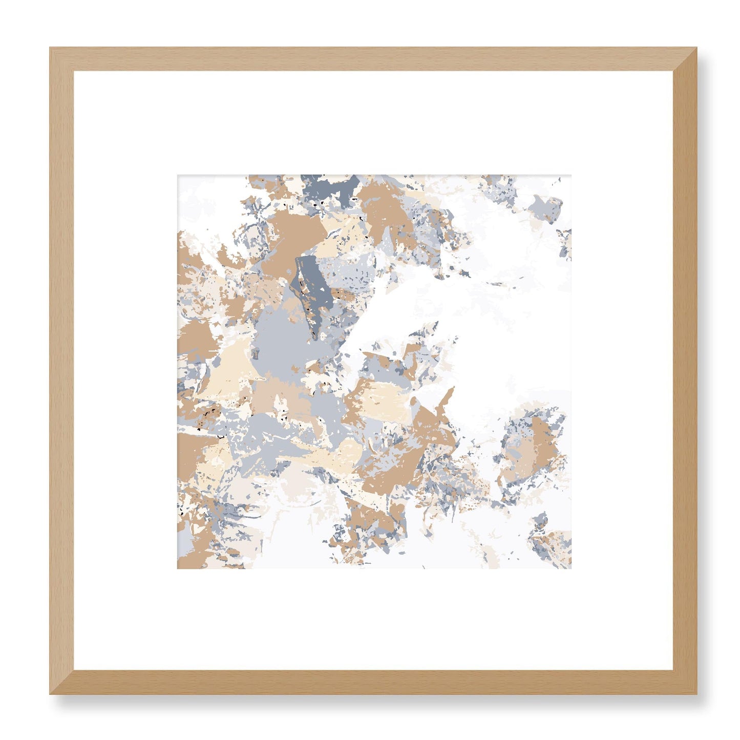 Framed Graphic Art Print, White Mat - 8x8 12x12 16x16 20x20 24x24 28x28 inches | FPS-1160-7695, Prints, Graphic art, Natural Frame, 30 x 30 cm ,12 x 12 inches