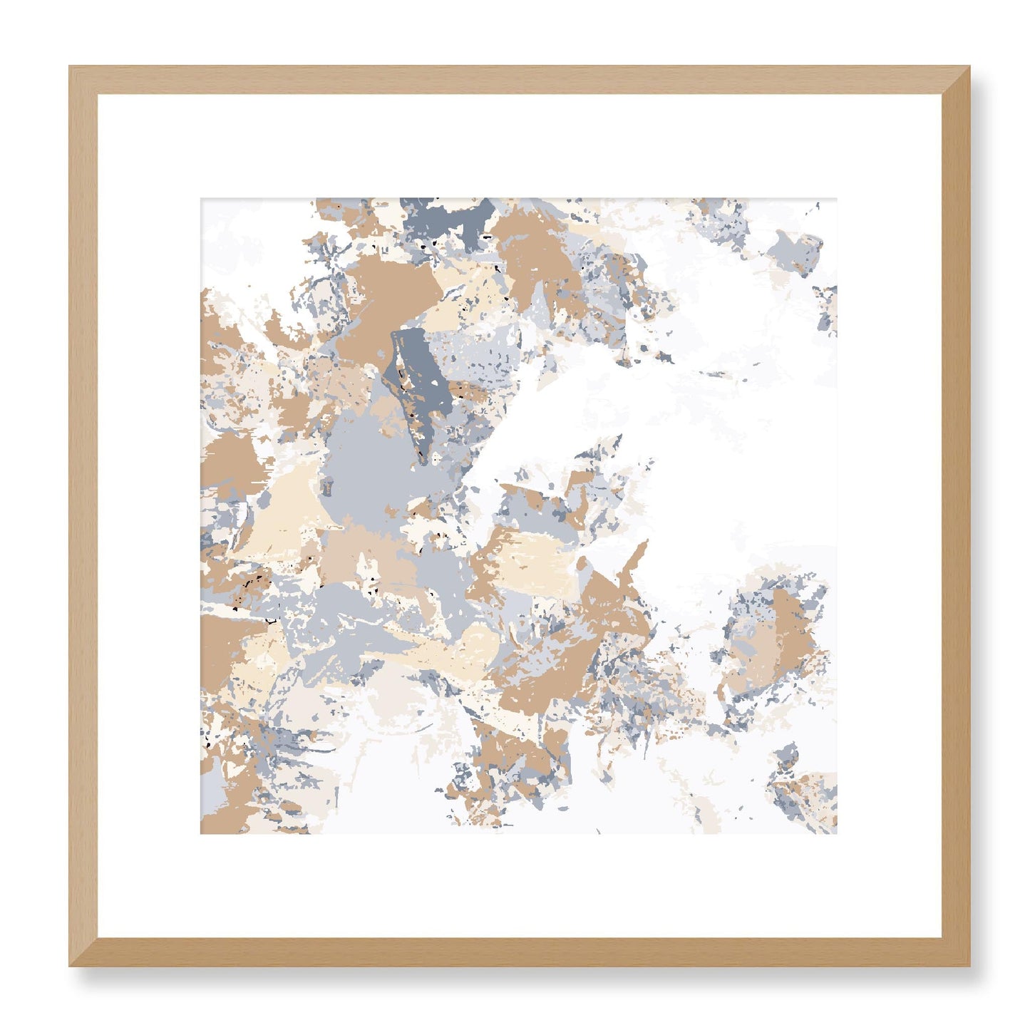 Framed Graphic Art Print, White Mat - 8x8 12x12 16x16 20x20 24x24 28x28 inches | FPS-1160-7695, Prints, Graphic art, Natural Frame, 41 x 41 cm ,16 x 16 inches