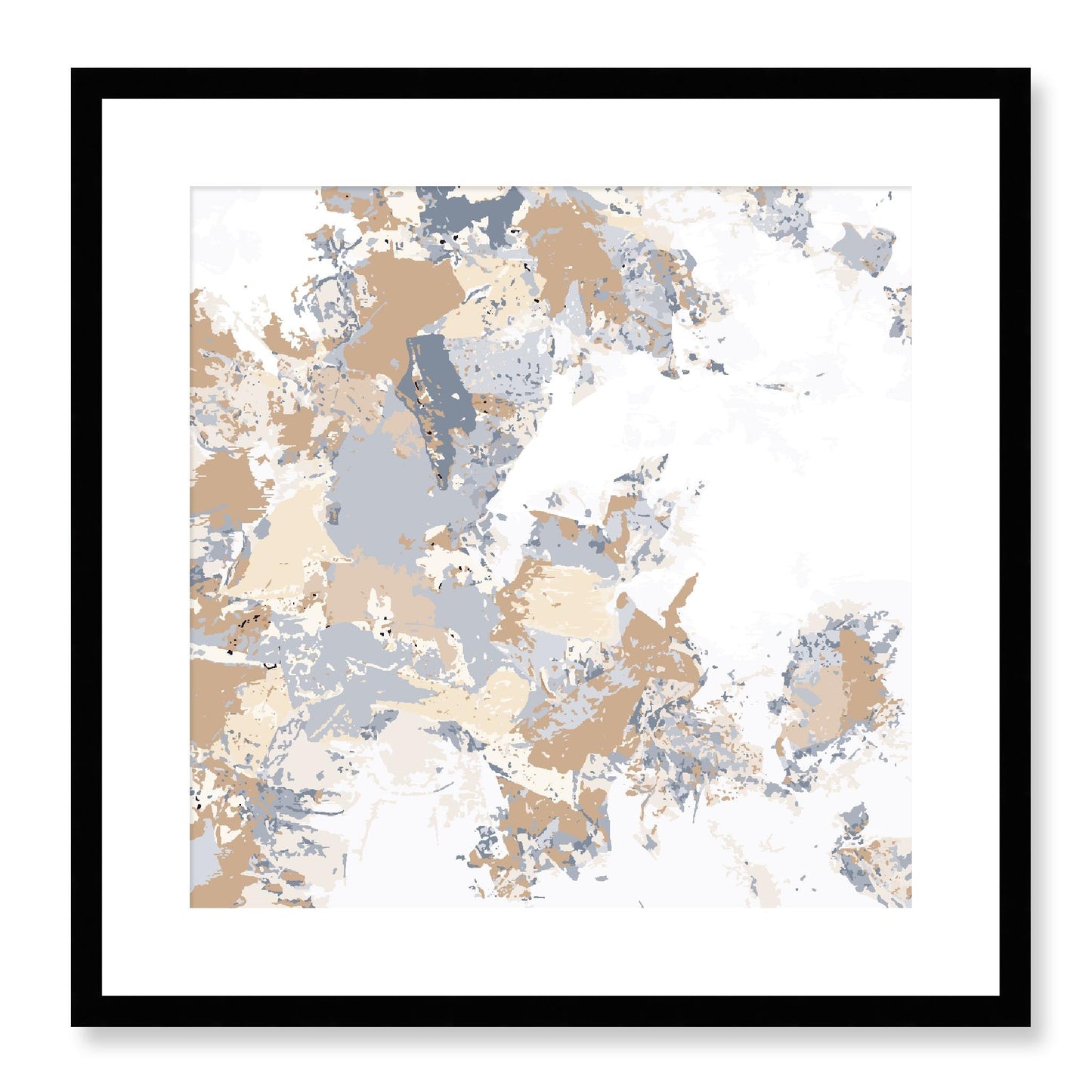 Framed Graphic Art Print, White Mat - 8x8 12x12 16x16 20x20 24x24 28x28 inches | FPS-1160-7695, Prints, Graphic art, Black Frame, 51 x 51 cm ,20 x 20 inches