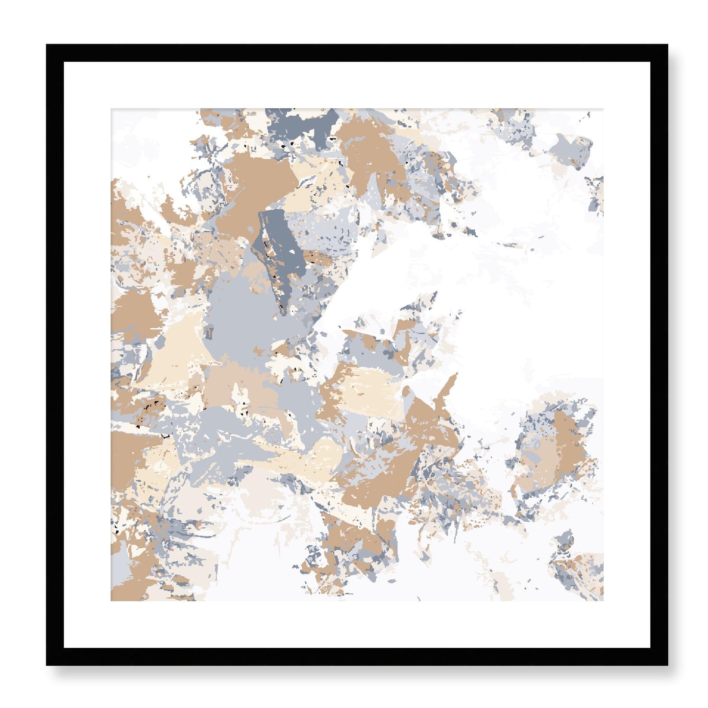 Framed Graphic Art Print, White Mat - 8x8 12x12 16x16 20x20 24x24 28x28 inches | FPS-1160-7695, Prints, Graphic art, Black Frame, 61 x 61 cm ,24 x 24 inches