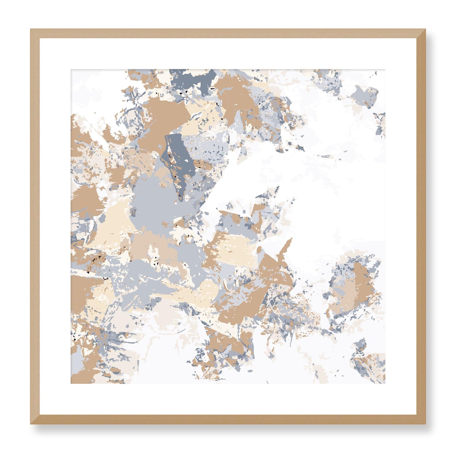 Framed Graphic Art Print, White Mat - 8x8 12x12 16x16 20x20 24x24 28x28 inches | FPS-1160-7695, Prints, Graphic art, Natural Frame, 61 x 61 cm ,24 x 24 inches