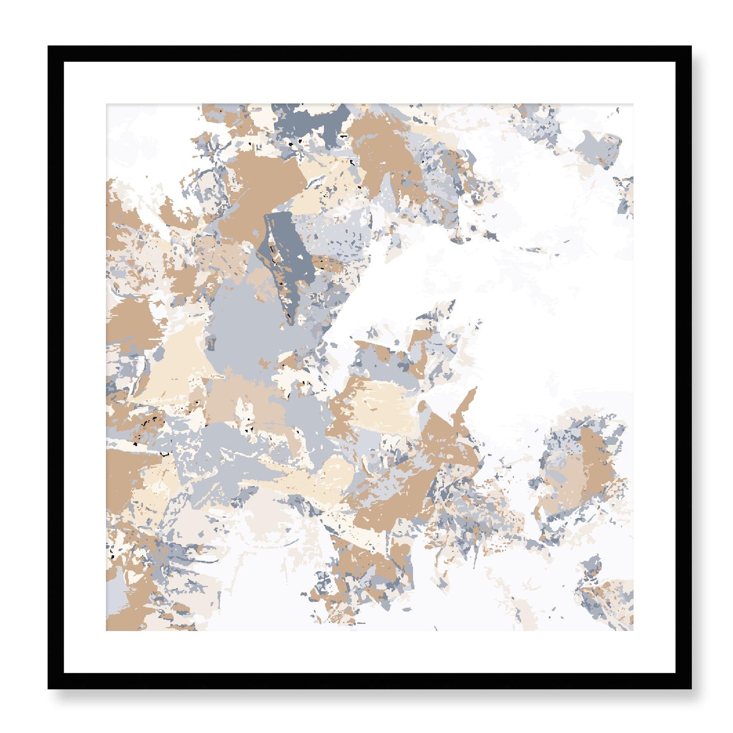 Framed Graphic Art Print, White Mat - 8x8 12x12 16x16 20x20 24x24 28x28 inches | FPS-1160-7695, Prints, Graphic art, Black Frame, 71 x 71 cm ,28 x 28 inches