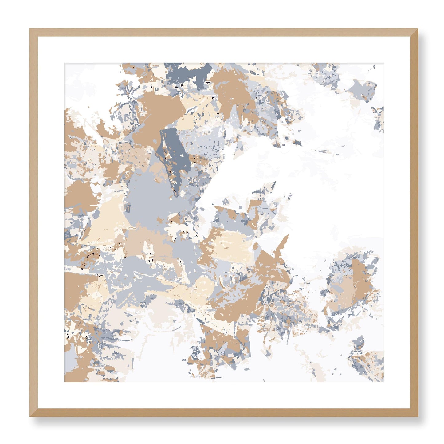 Framed Graphic Art Print, White Mat - 8x8 12x12 16x16 20x20 24x24 28x28 inches | FPS-1160-7695, Prints, Graphic art, Natural Frame, 71 x 71 cm ,28 x 28 inches