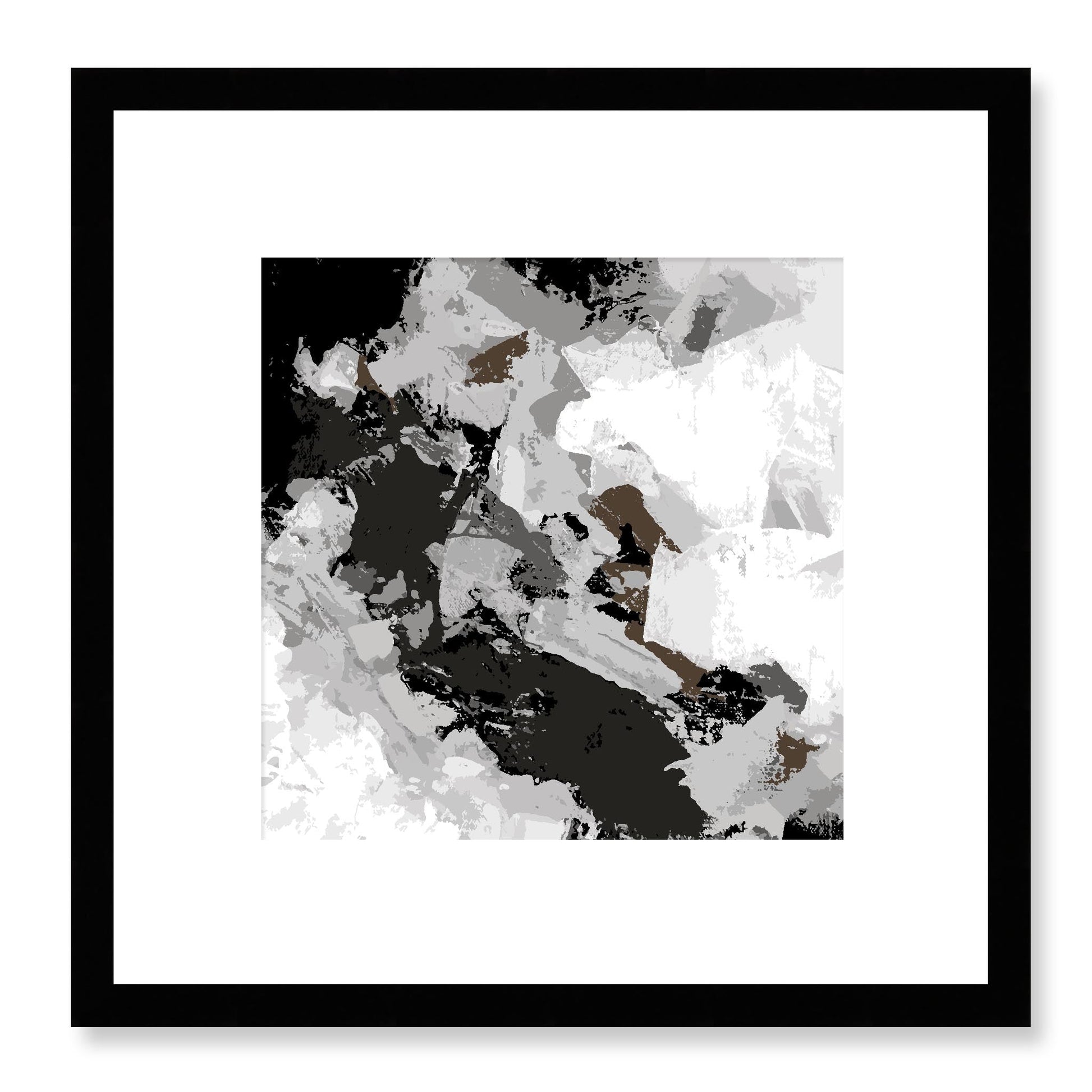 Framed Graphic Art Print, White Mat - 8x8 12x12 16x16 20x20 24x24 28x28 inches | FPS-1170-7690, Prints, Graphic art, Black Frame, 30 x 30 cm ,12 x 12 inches