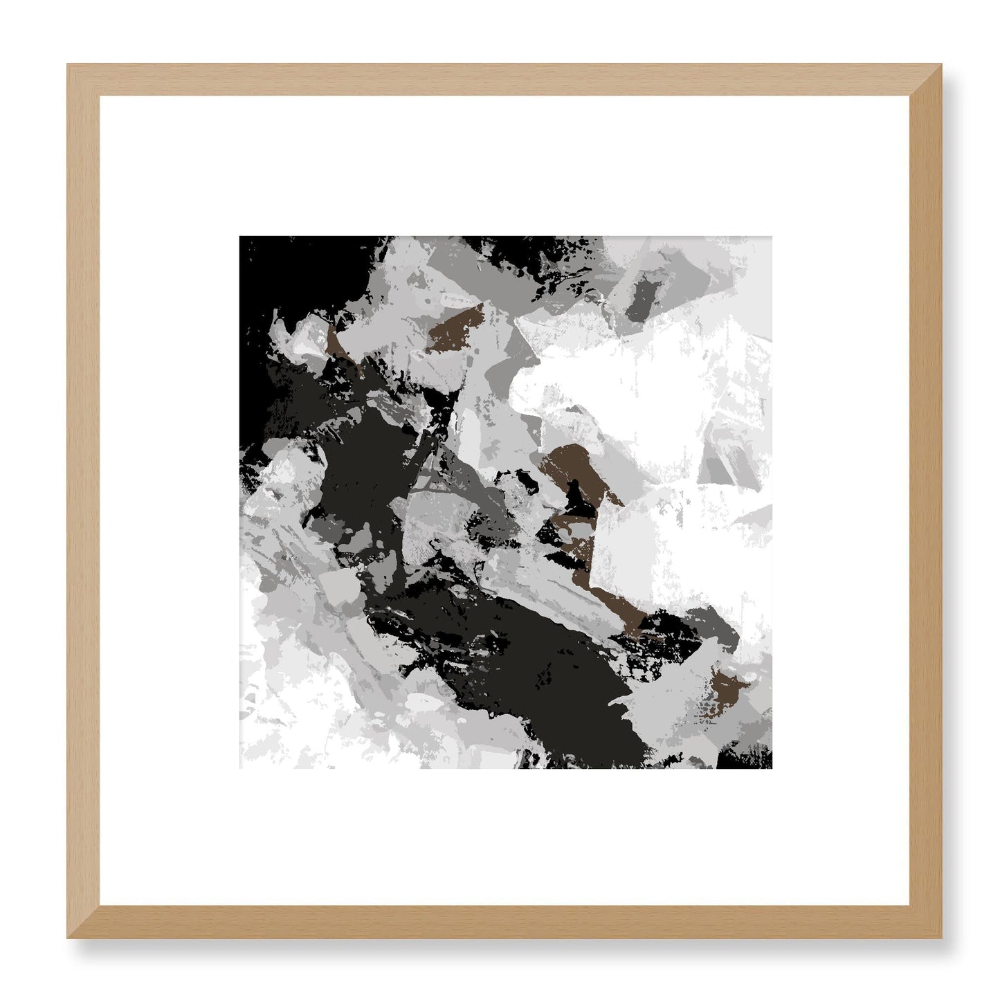Framed Graphic Art Print, White Mat - 8x8 12x12 16x16 20x20 24x24 28x28 inches | FPS-1170-7690, Prints, Graphic art, Natural Frame, 30 x 30 cm ,12 x 12 inches