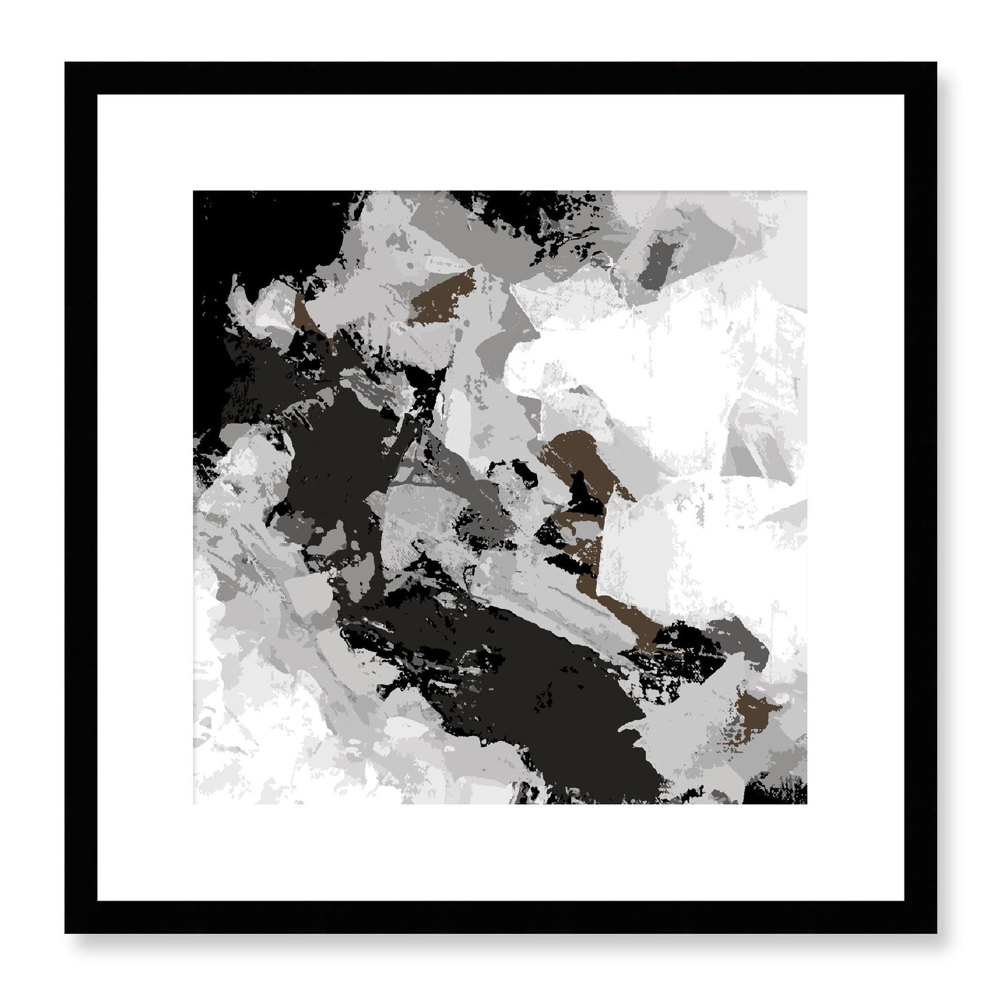 Framed Graphic Art Print, White Mat - 8x8 12x12 16x16 20x20 24x24 28x28 inches | FPS-1170-7690, Prints, Graphic art, Black Frame, 41 x 41 cm ,16 x 16 inches