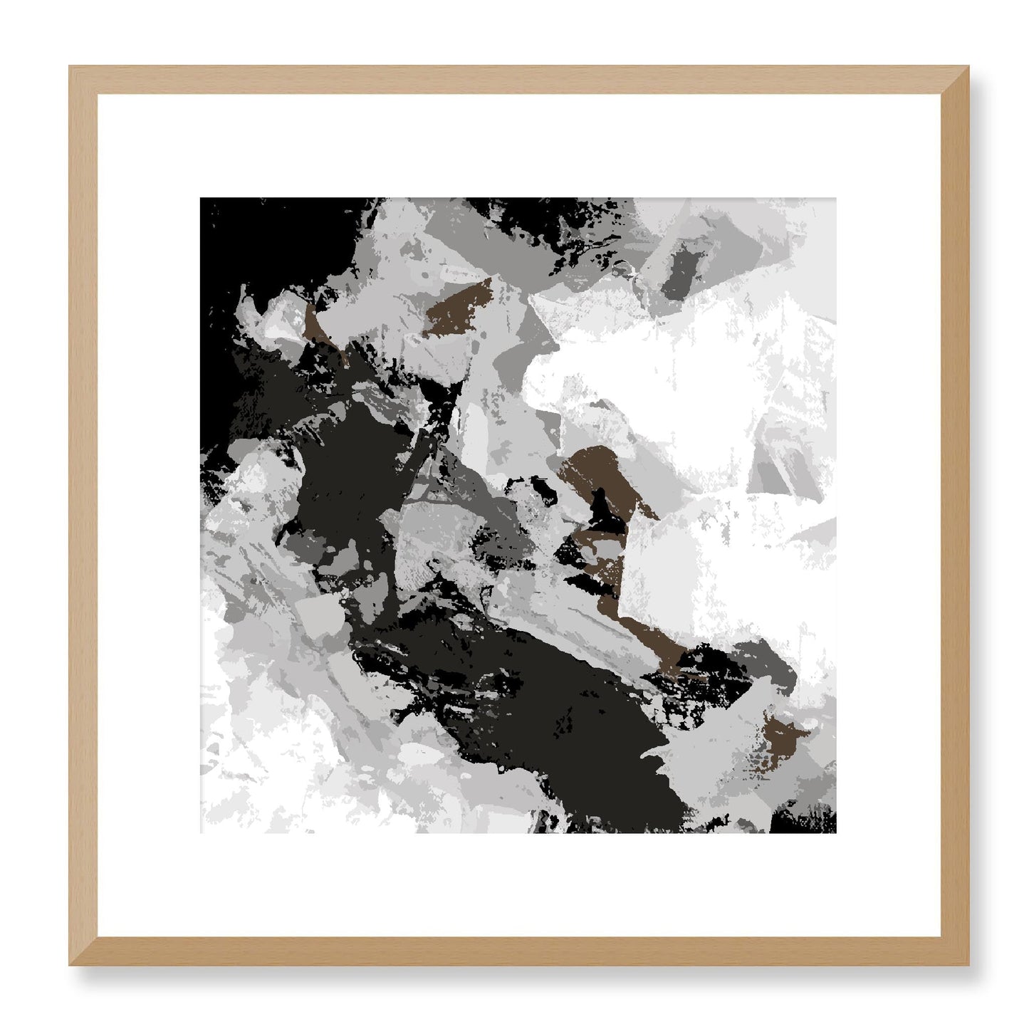 Framed Graphic Art Print, White Mat - 8x8 12x12 16x16 20x20 24x24 28x28 inches | FPS-1170-7690, Prints, Graphic art, Natural Frame, 41 x 41 cm ,16 x 16 inches