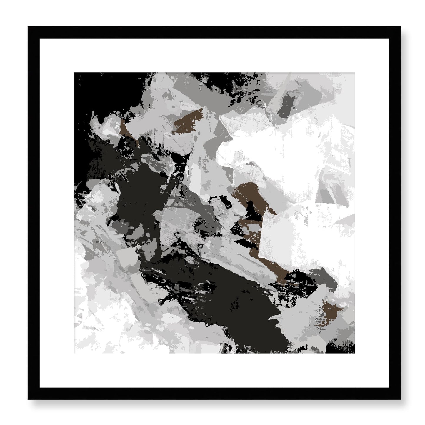 Framed Graphic Art Print, White Mat - 8x8 12x12 16x16 20x20 24x24 28x28 inches | FPS-1170-7690, Prints, Graphic art, Black Frame, 51 x 51 cm ,20 x 20 inches