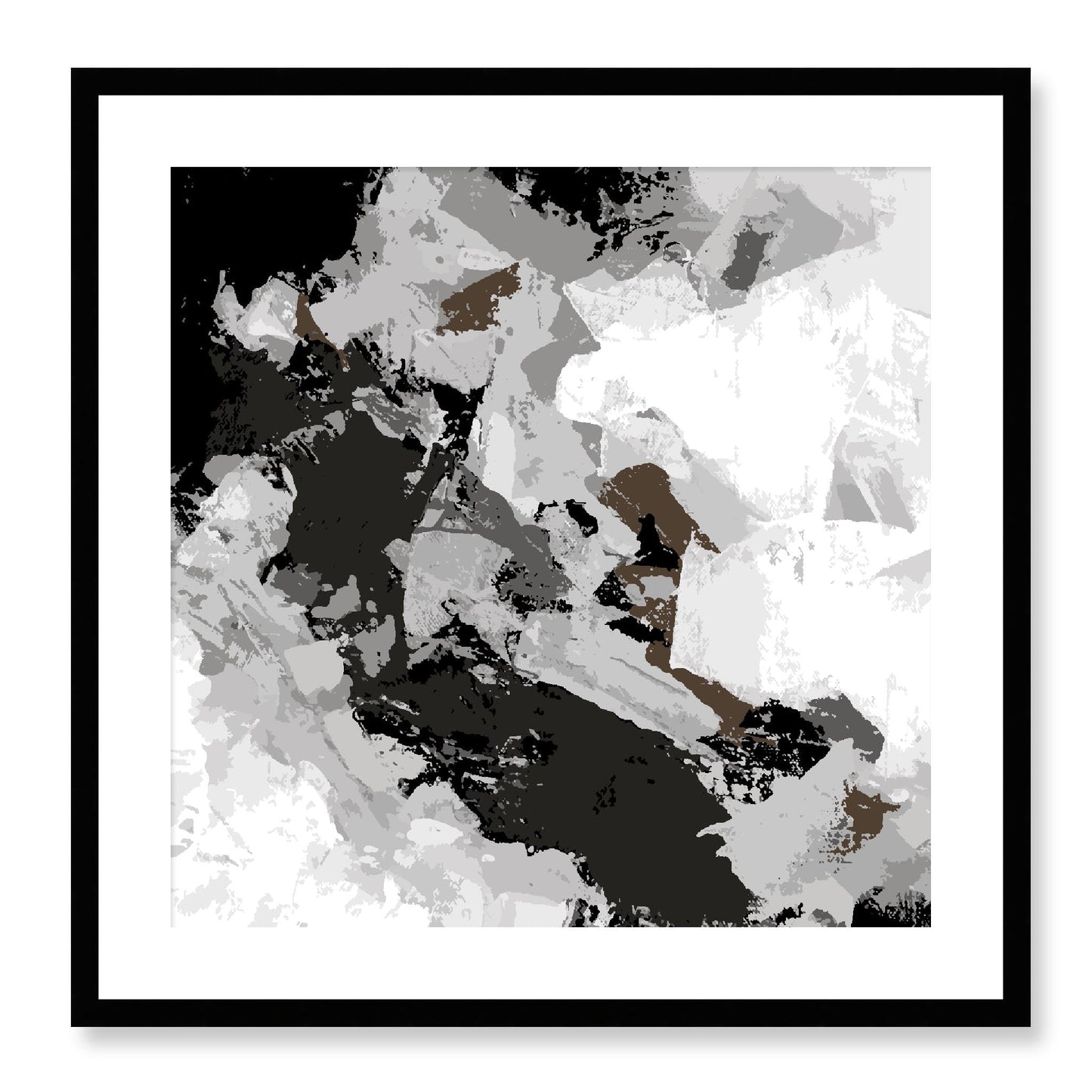 Framed Graphic Art Print, White Mat - 8x8 12x12 16x16 20x20 24x24 28x28 inches | FPS-1170-7690, Prints, Graphic art, Black Frame, 61 x 61 cm ,24 x 24 inches