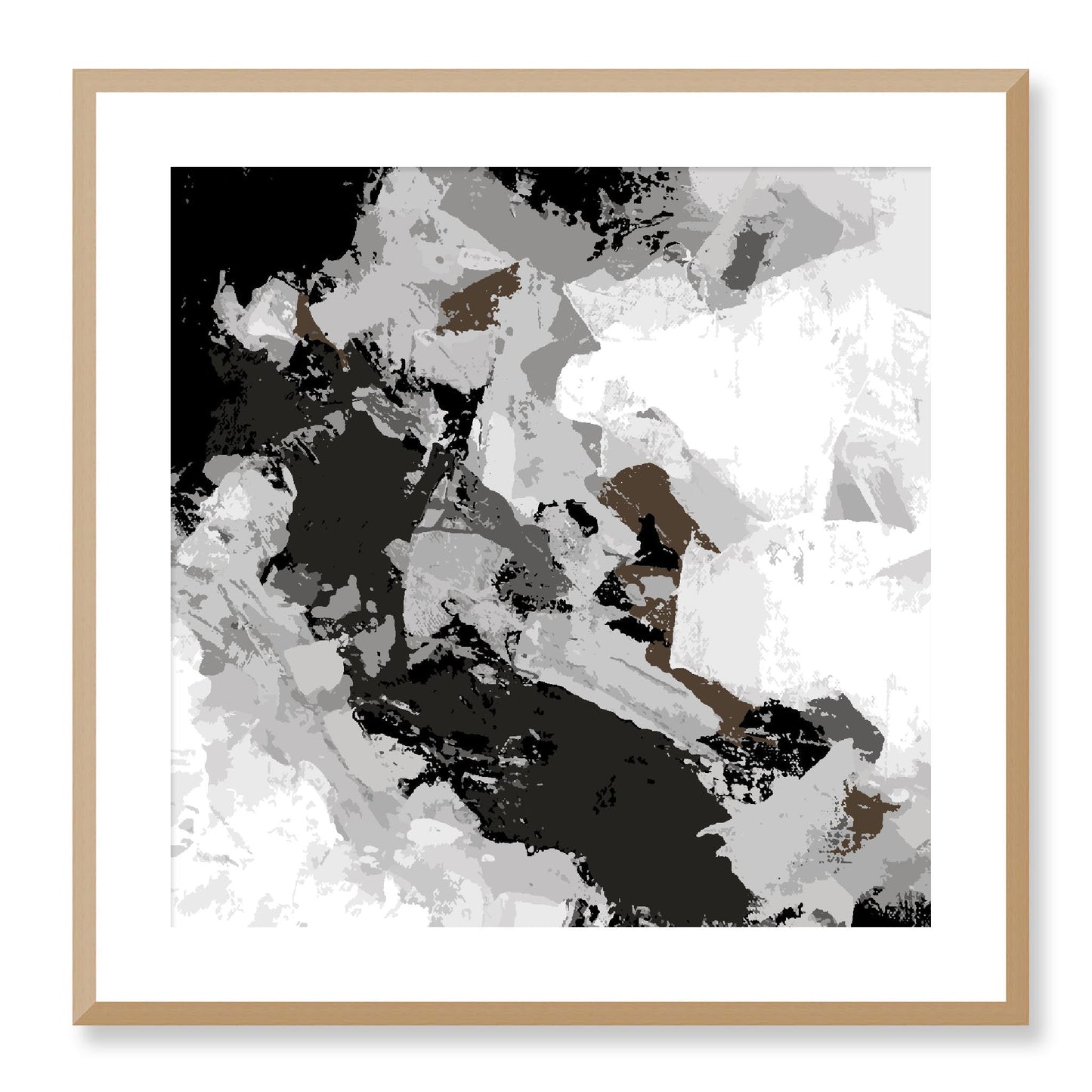 Framed Graphic Art Print, White Mat - 8x8 12x12 16x16 20x20 24x24 28x28 inches | FPS-1170-7690, Prints, Graphic art, Natural Frame, 61 x 61 cm ,24 x 24 inches