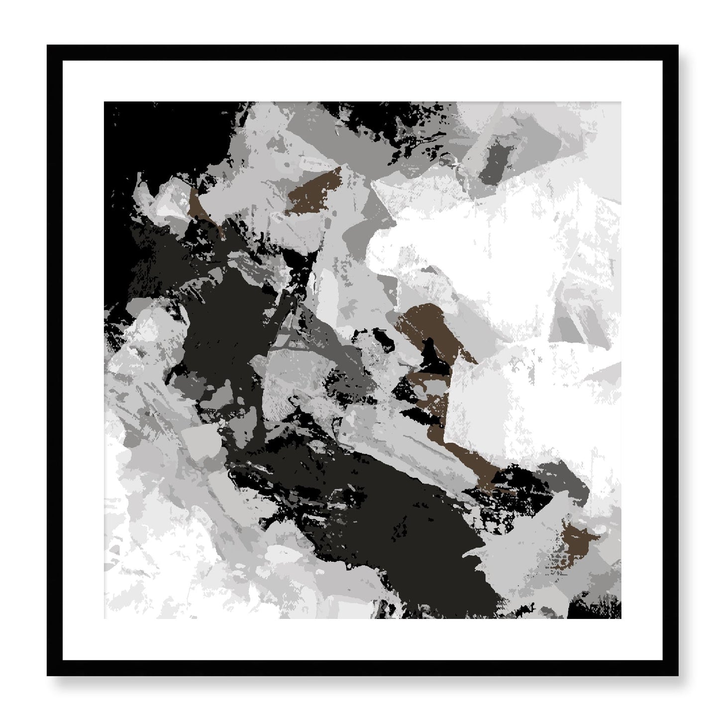 Framed Graphic Art Print, White Mat - 8x8 12x12 16x16 20x20 24x24 28x28 inches | FPS-1170-7690, Prints, Graphic art, Black Frame, 71 x 71 cm ,28 x 28 inches