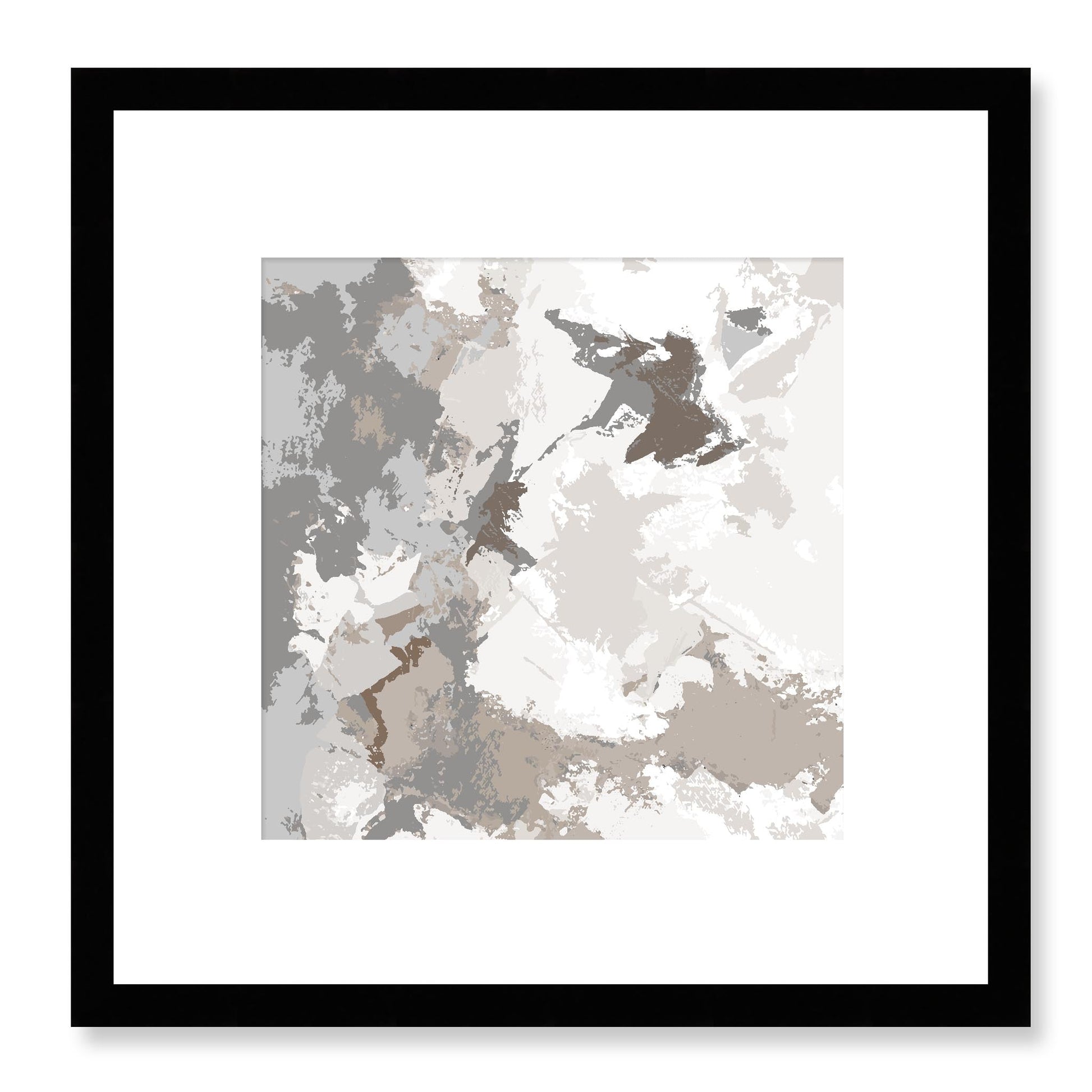 Framed Graphic Art Print, White Mat - 8x8 12x12 16x16 20x20 24x24 28x28 inches | FPS-1170-7691, Prints, Graphic art, Black Frame, 30 x 30 cm ,12 x 12 inches