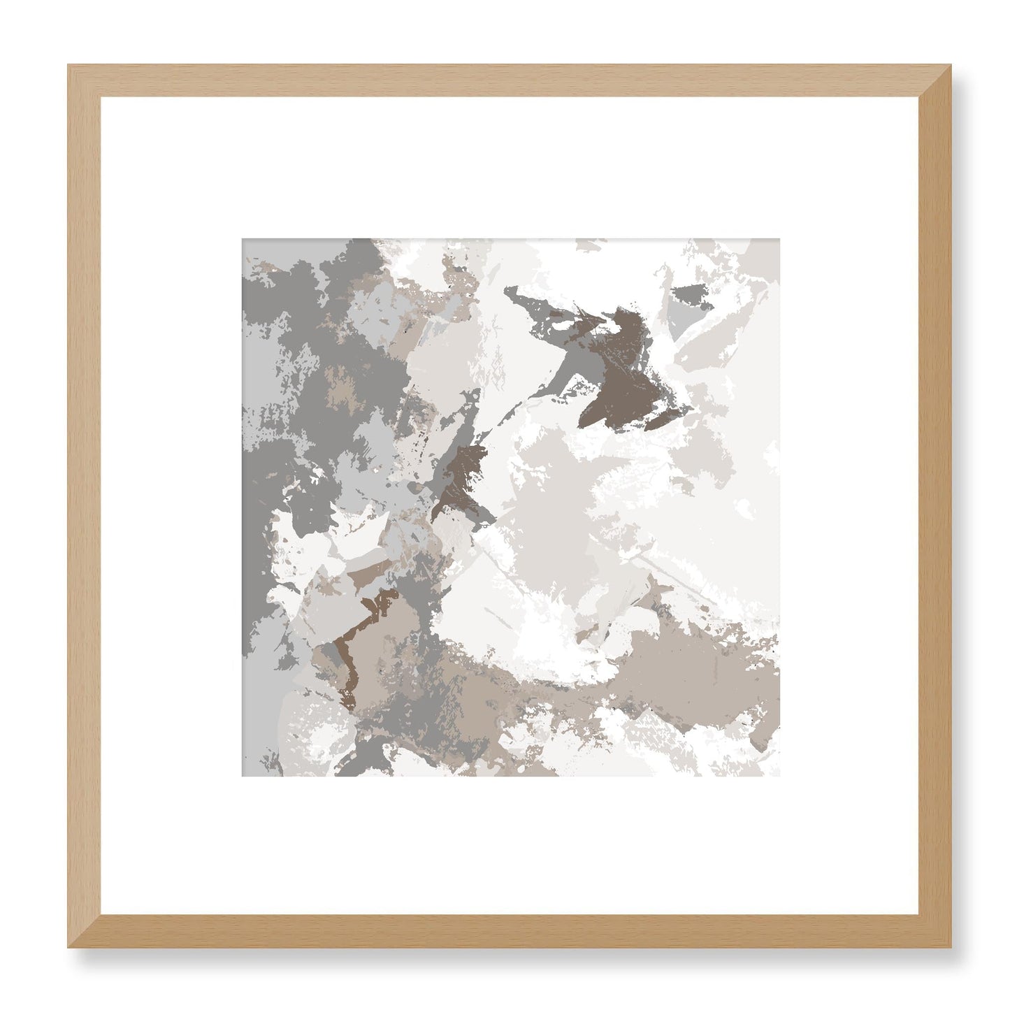 Framed Graphic Art Print, White Mat - 8x8 12x12 16x16 20x20 24x24 28x28 inches | FPS-1170-7691, Prints, Graphic art, Natural Frame, 30 x 30 cm ,12 x 12 inches