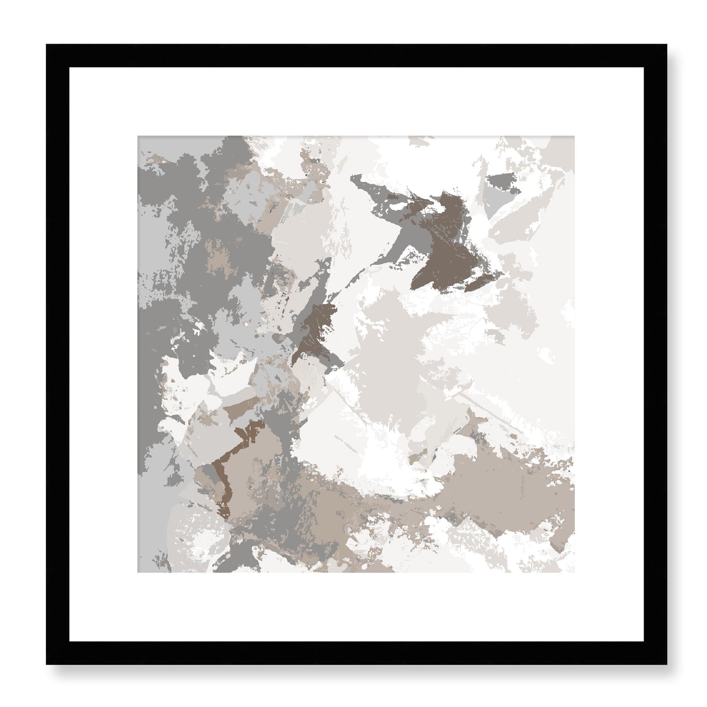 Framed Graphic Art Print, White Mat - 8x8 12x12 16x16 20x20 24x24 28x28 inches | FPS-1170-7691, Prints, Graphic art, Black Frame, 41 x 41 cm ,16 x 16 inches