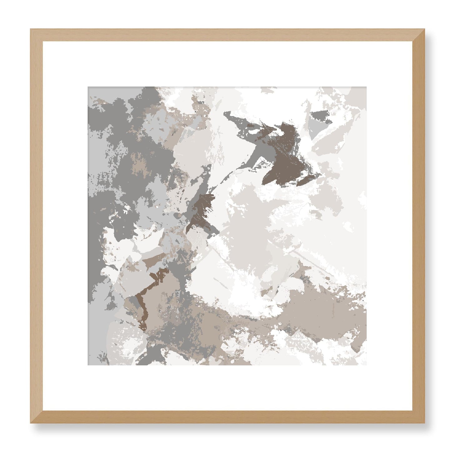 Framed Graphic Art Print, White Mat - 8x8 12x12 16x16 20x20 24x24 28x28 inches | FPS-1170-7691, Prints, Graphic art, Natural Frame, 41 x 41 cm ,16 x 16 inches