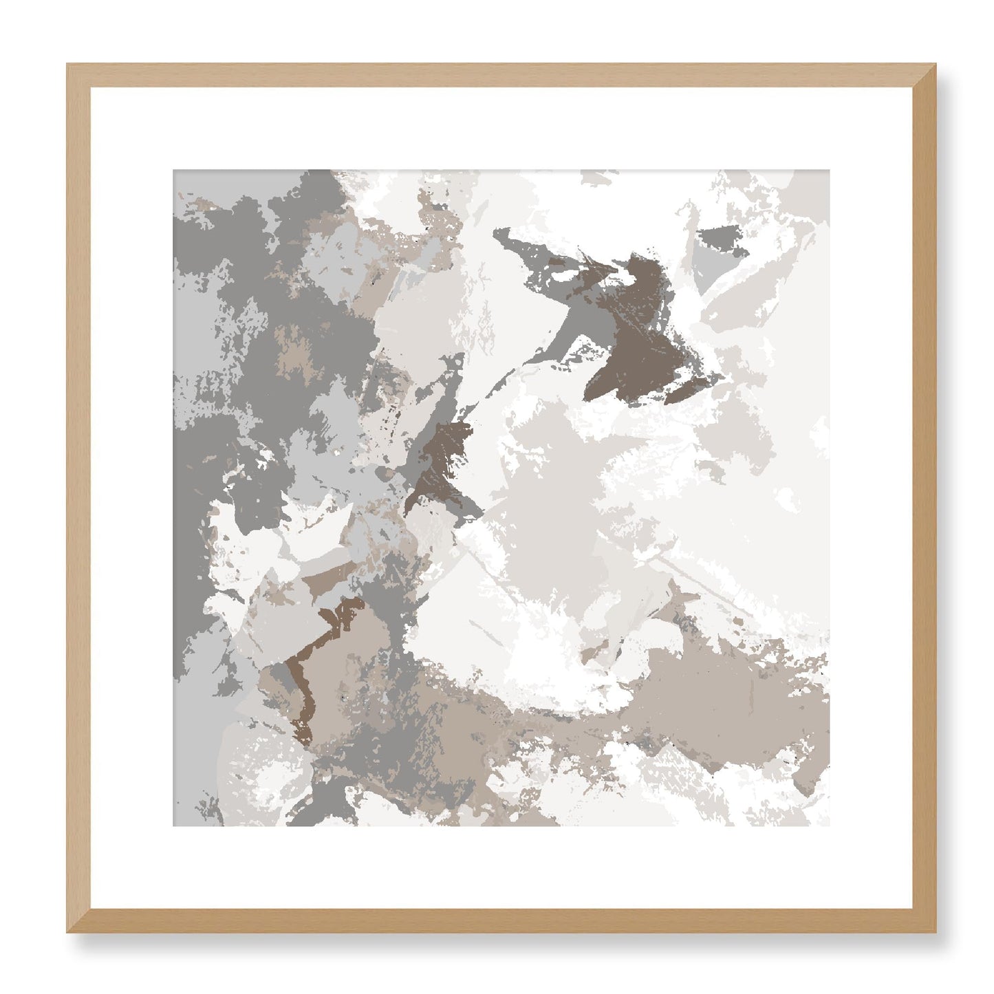 Framed Graphic Art Print, White Mat - 8x8 12x12 16x16 20x20 24x24 28x28 inches | FPS-1170-7691, Prints, Graphic art, Natural Frame, 51 x 51 cm ,20 x 20 inches