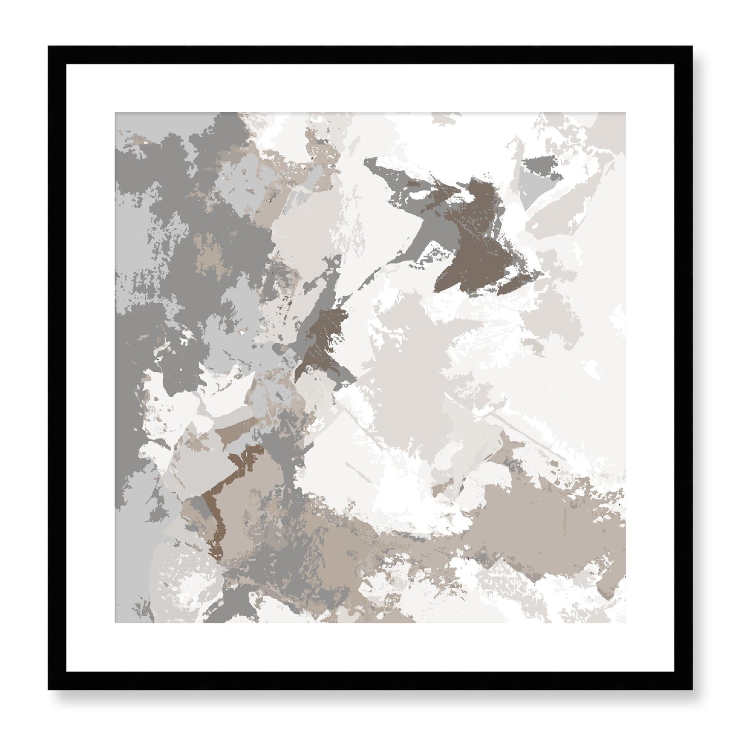 Framed Graphic Art Print, White Mat - 8x8 12x12 16x16 20x20 24x24 28x28 inches | FPS-1170-7691, Prints, Graphic art, Black Frame, 61 x 61 cm ,24 x 24 inches
