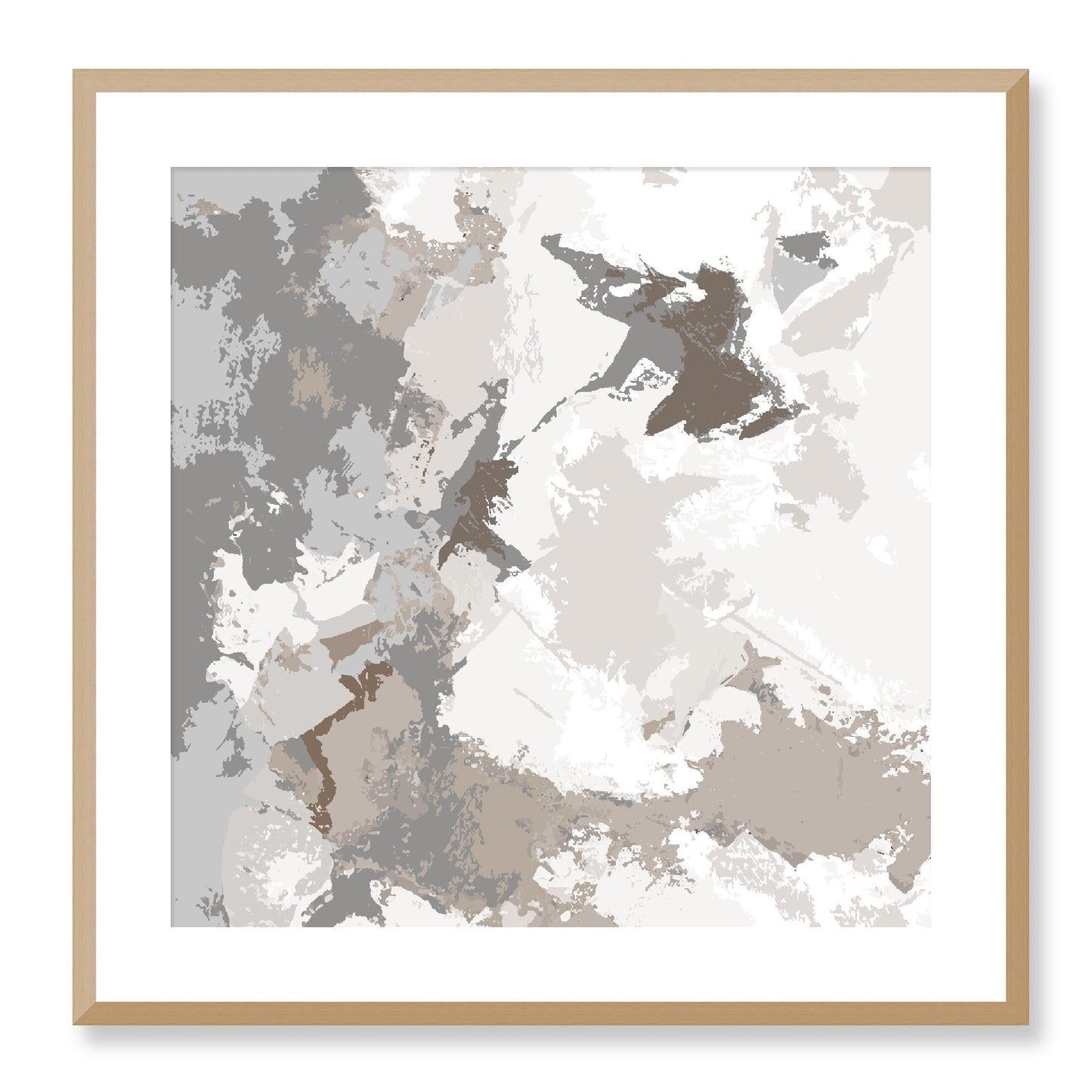 Framed Graphic Art Print, White Mat - 8x8 12x12 16x16 20x20 24x24 28x28 inches | FPS-1170-7691, Prints, Graphic art, Natural Frame, 61 x 61 cm ,24 x 24 inches