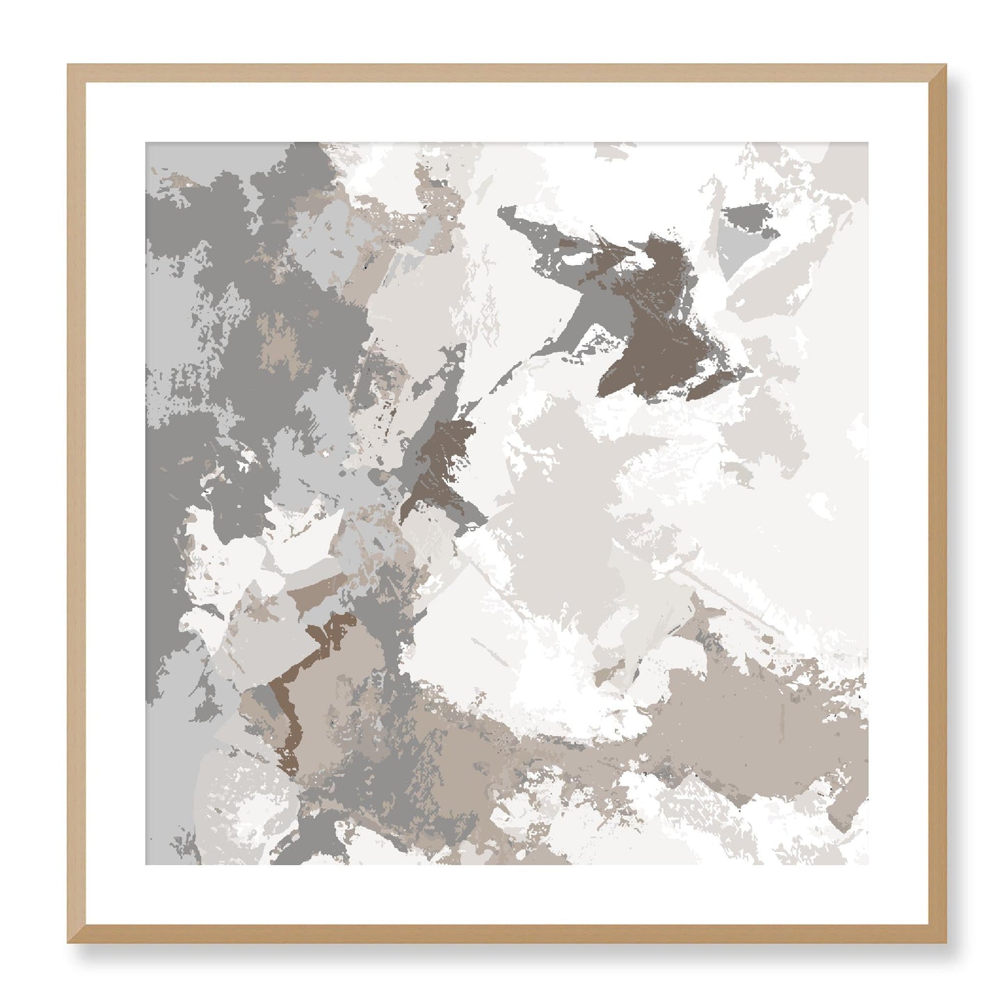 Framed Graphic Art Print, White Mat - 8x8 12x12 16x16 20x20 24x24 28x28 inches | FPS-1170-7691, Prints, Graphic art, Natural Frame, 71 x 71 cm ,28 x 28 inches