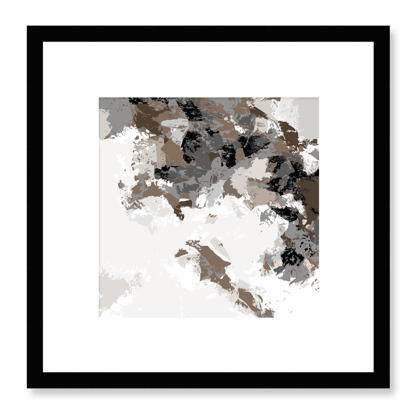 Framed Graphic Art Print, White Mat - 8x8 12x12 16x16 20x20 24x24 28x28 inches | FPS-1170-7693, Prints, Graphic art, Black Frame, 30 x 30 cm ,12 x 12 inches