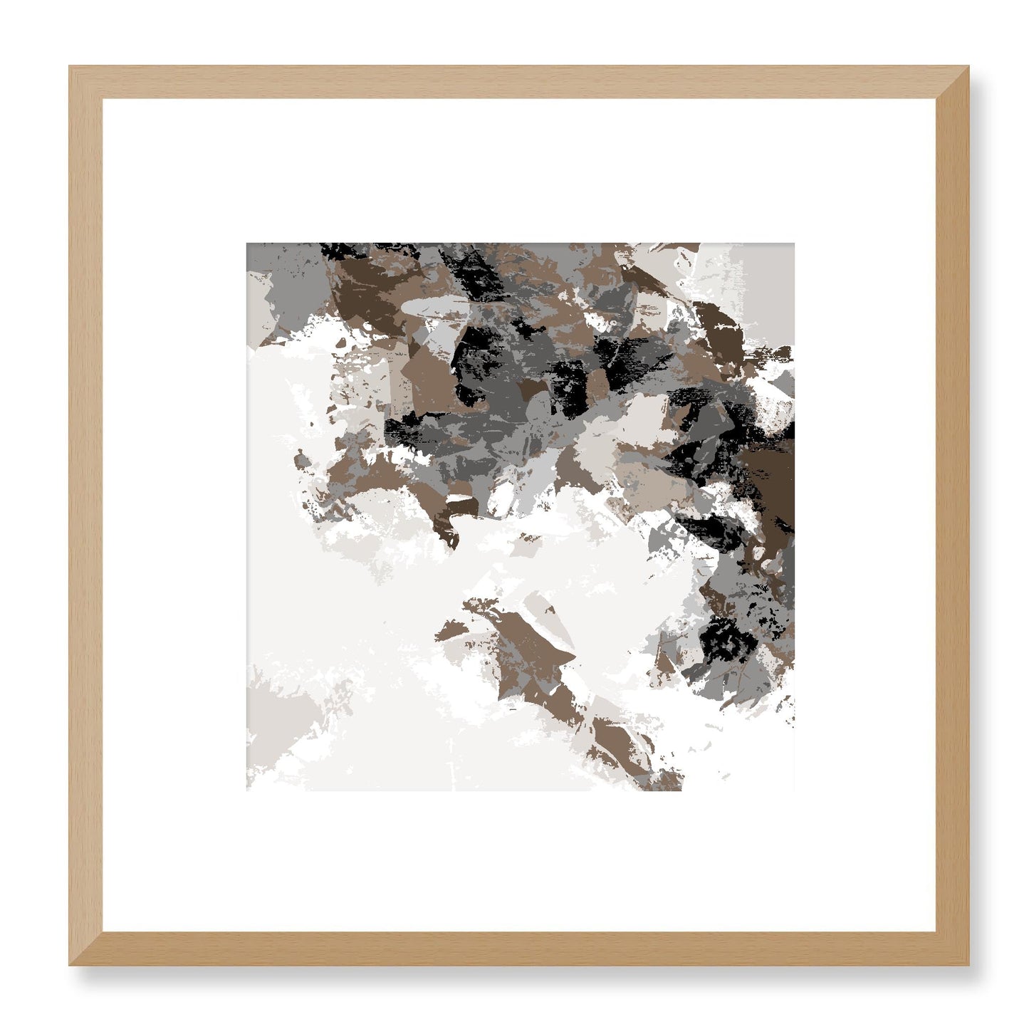 Framed Graphic Art Print, White Mat - 8x8 12x12 16x16 20x20 24x24 28x28 inches | FPS-1170-7693, Prints, Graphic art, Natural Frame, 30 x 30 cm ,12 x 12 inches