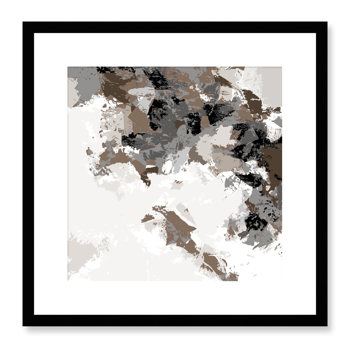 Framed Graphic Art Print, White Mat - 8x8 12x12 16x16 20x20 24x24 28x28 inches | FPS-1170-7693, Prints, Graphic art, Black Frame, 41 x 41 cm ,16 x 16 inches