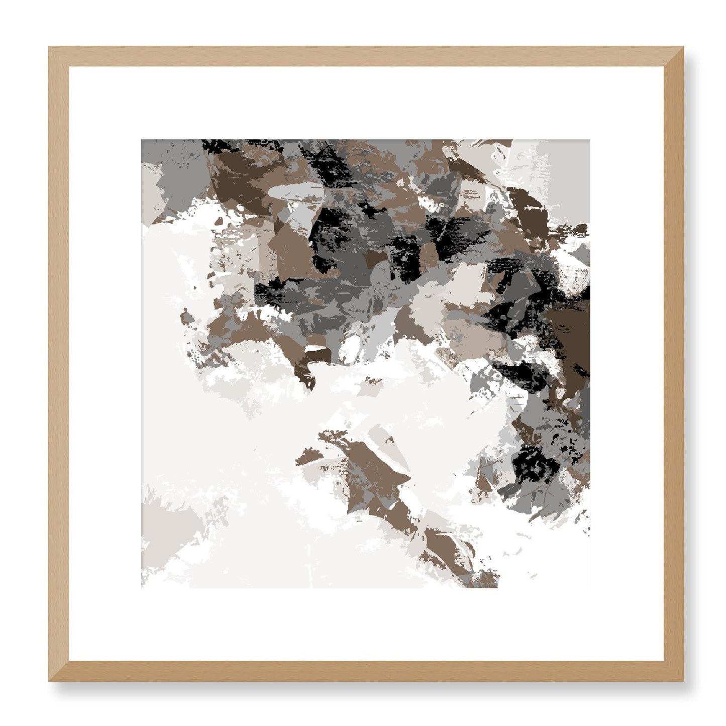Framed Graphic Art Print, White Mat - 8x8 12x12 16x16 20x20 24x24 28x28 inches | FPS-1170-7693, Prints, Graphic art, Natural Frame, 41 x 41 cm ,16 x 16 inches
