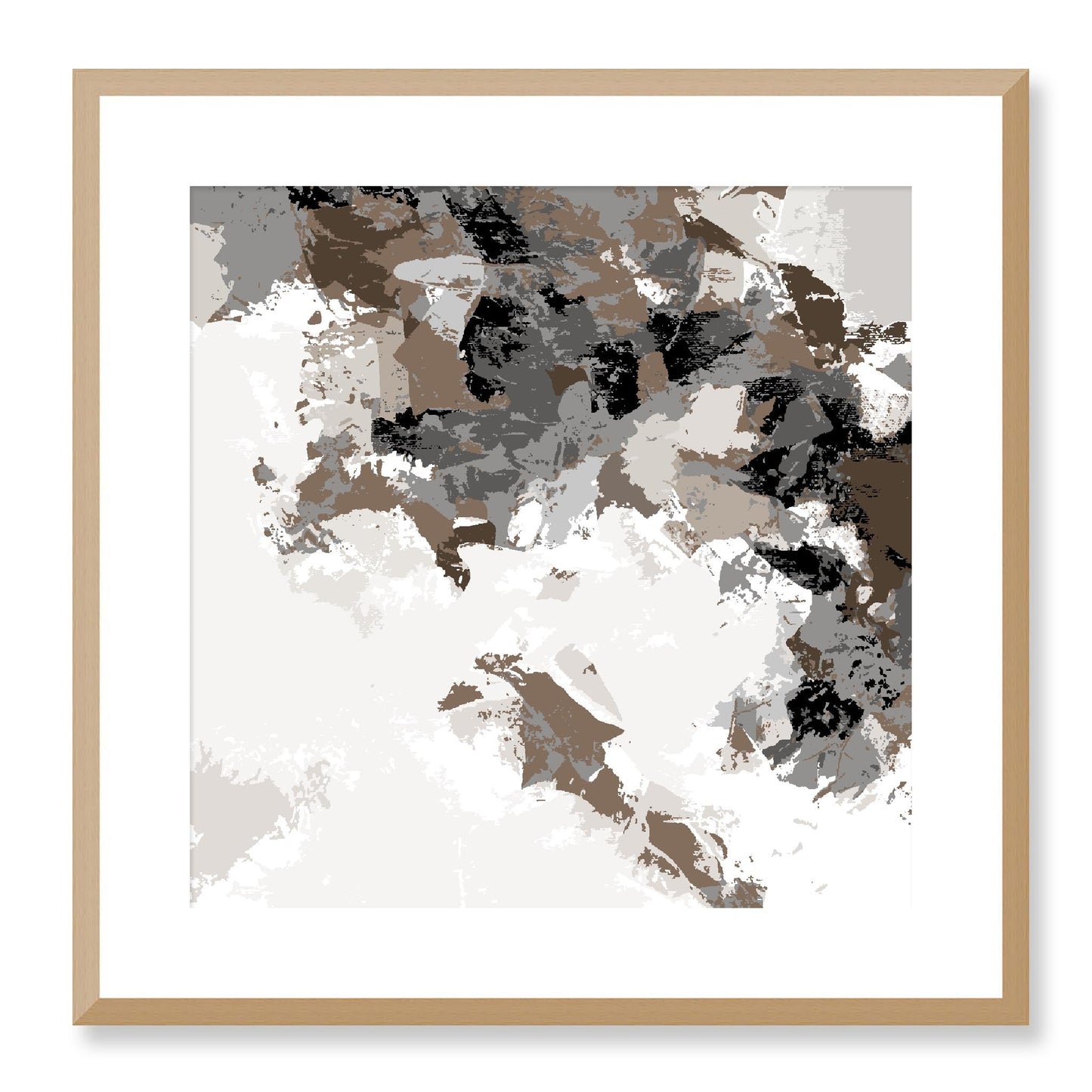 Framed Graphic Art Print, White Mat - 8x8 12x12 16x16 20x20 24x24 28x28 inches | FPS-1170-7693, Prints, Graphic art, Natural Frame, 51 x 51 cm ,20 x 20 inches