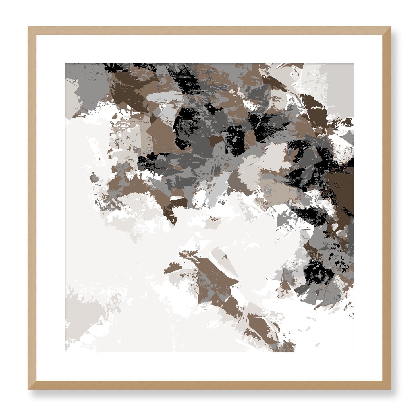 Framed Graphic Art Print, White Mat - 8x8 12x12 16x16 20x20 24x24 28x28 inches | FPS-1170-7693, Prints, Graphic art, Natural Frame, 61 x 61 cm ,24 x 24 inches