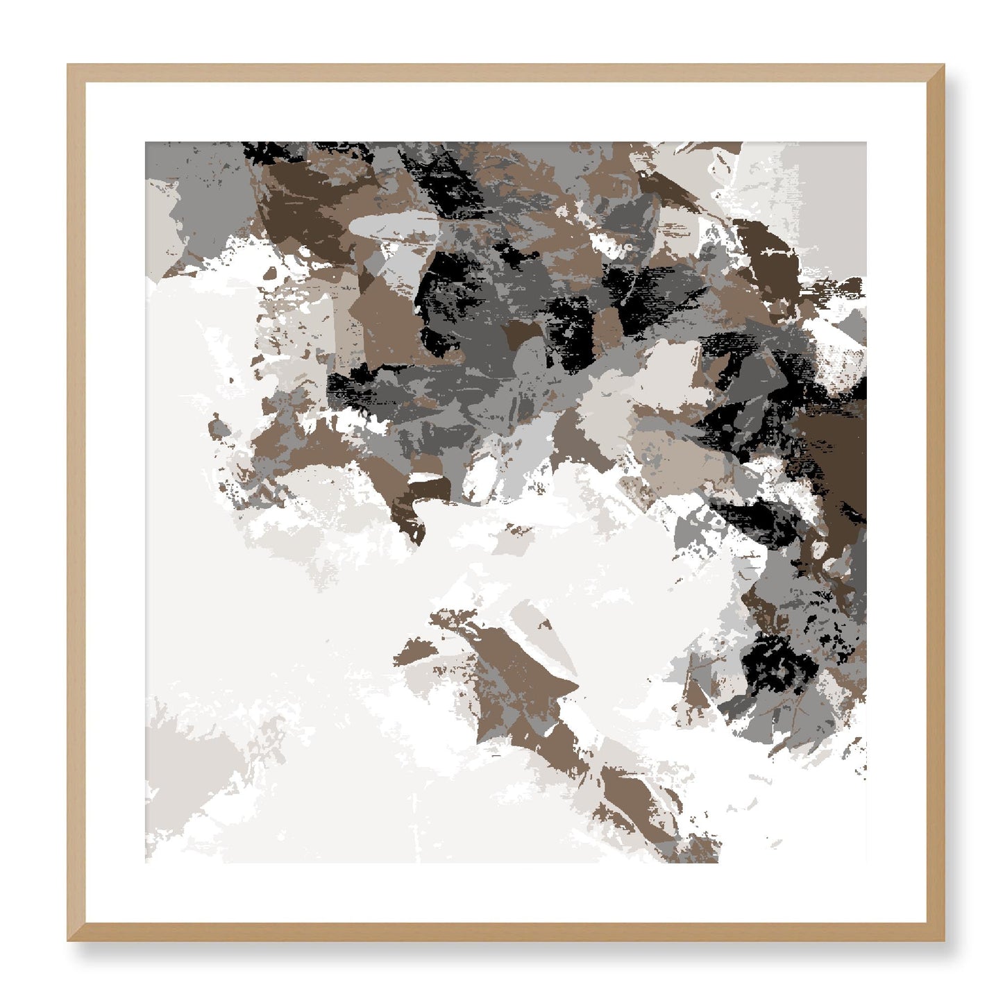 Framed Graphic Art Print, White Mat - 8x8 12x12 16x16 20x20 24x24 28x28 inches | FPS-1170-7693, Prints, Graphic art, Natural Frame, 71 x 71 cm ,28 x 28 inches