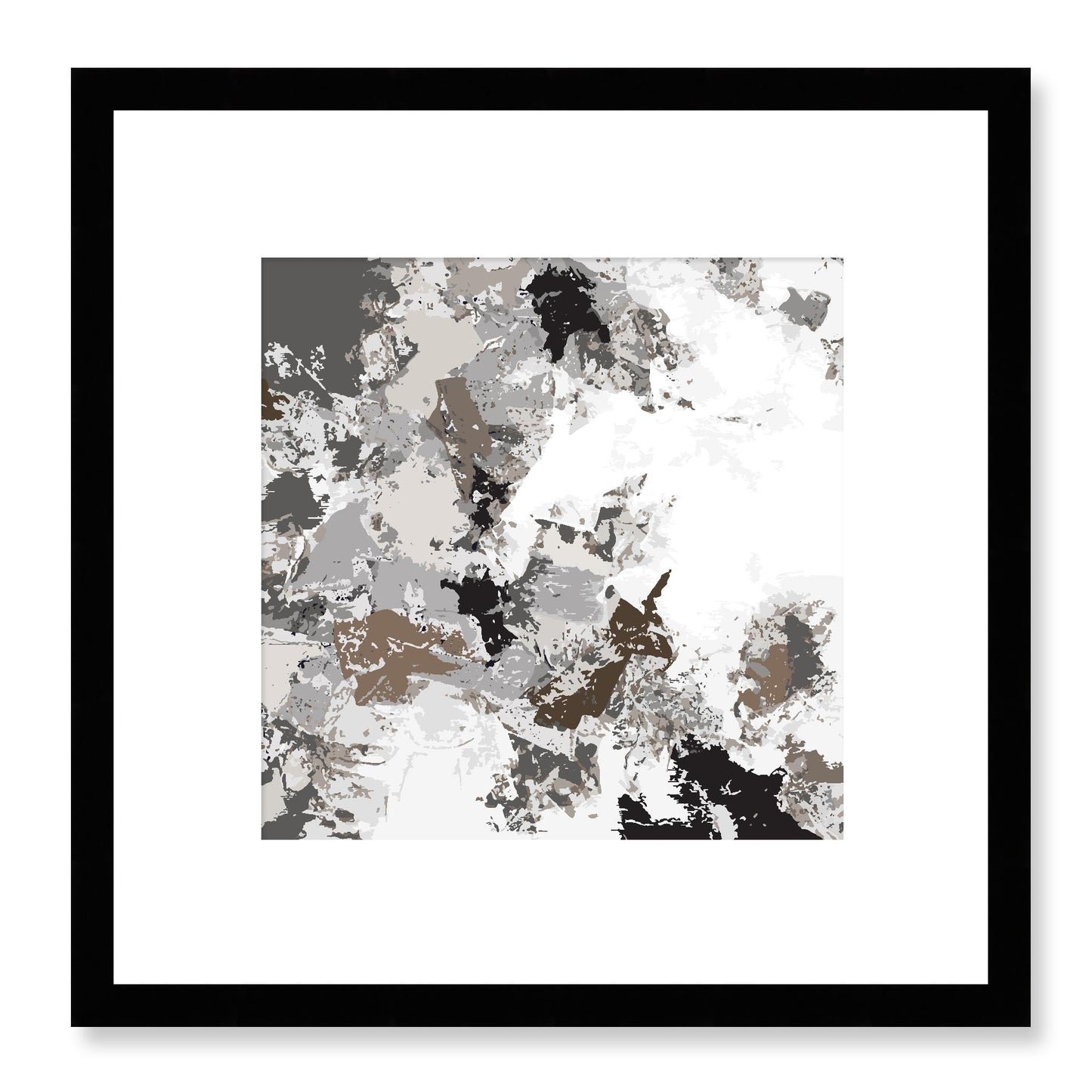 Framed Graphic Art Print, White Mat - 8x8 12x12 16x16 20x20 24x24 28x28 inches | FPS-1170-7695, Prints, Graphic art, Black Frame, 30 x 30 cm ,12 x 12 inches