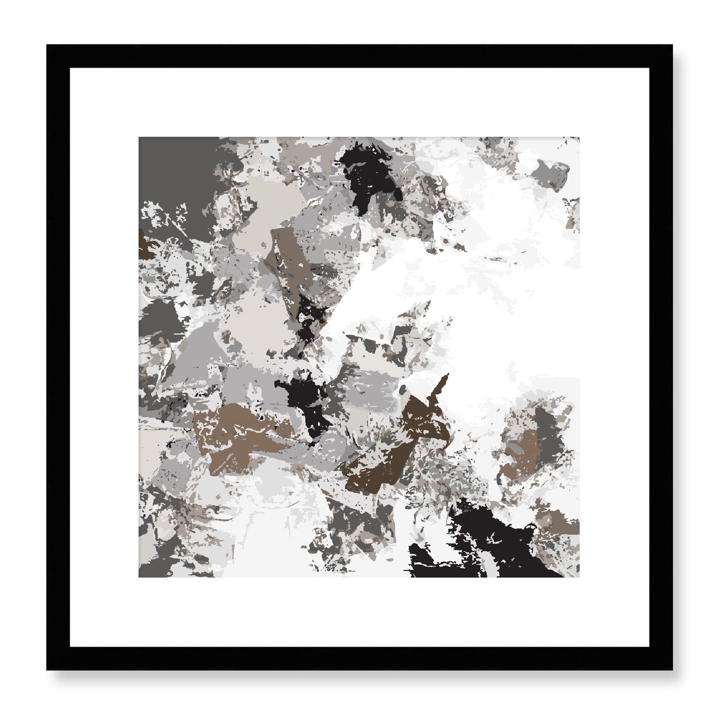 Framed Graphic Art Print, White Mat - 8x8 12x12 16x16 20x20 24x24 28x28 inches | FPS-1170-7695, Prints, Graphic art, Black Frame, 41 x 41 cm ,16 x 16 inches