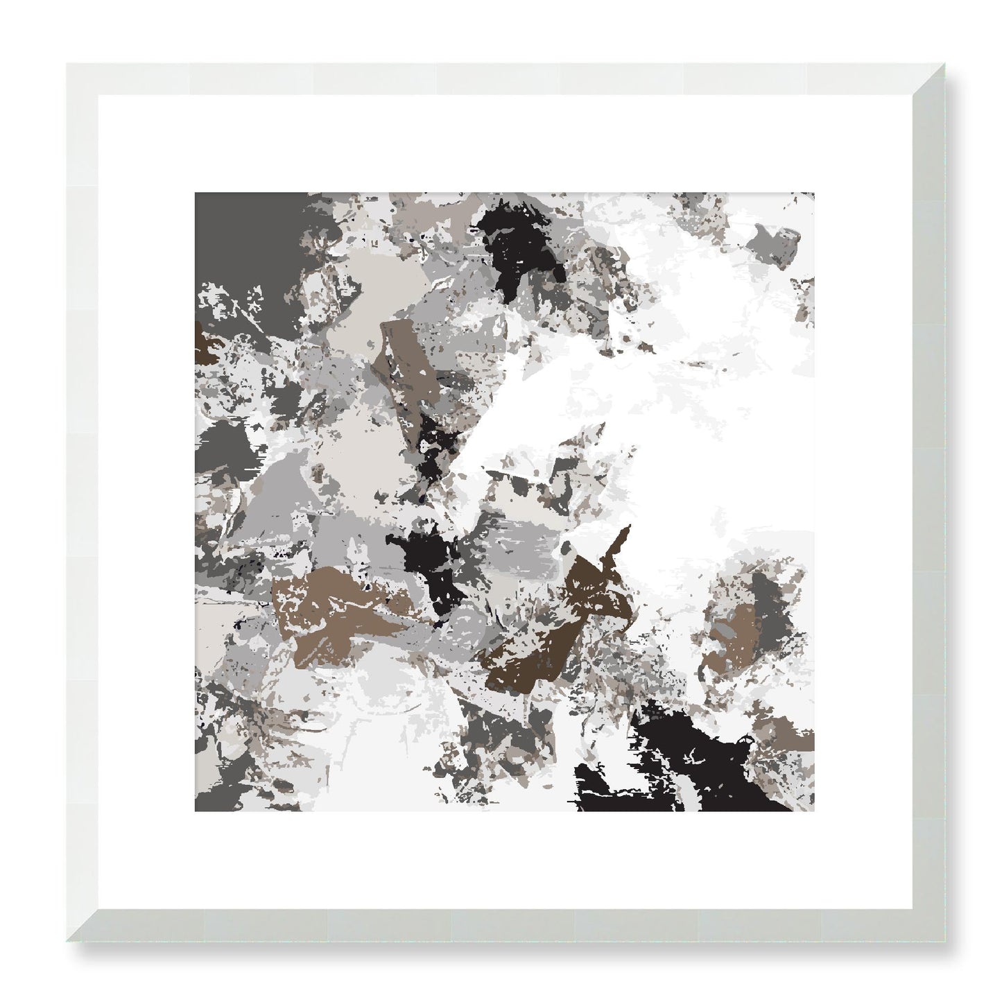 Framed Graphic Art Print, White Mat - 8x8 12x12 16x16 20x20 24x24 28x28 inches | FPS-1170-7695, Prints, Graphic art, White Frame, 41 x 41 cm ,16 x 16 inches